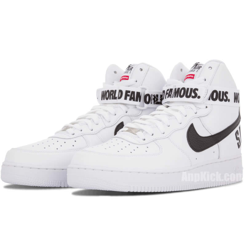 supremee® x nike air force 1 high sp world famous 94 white black 698696-100