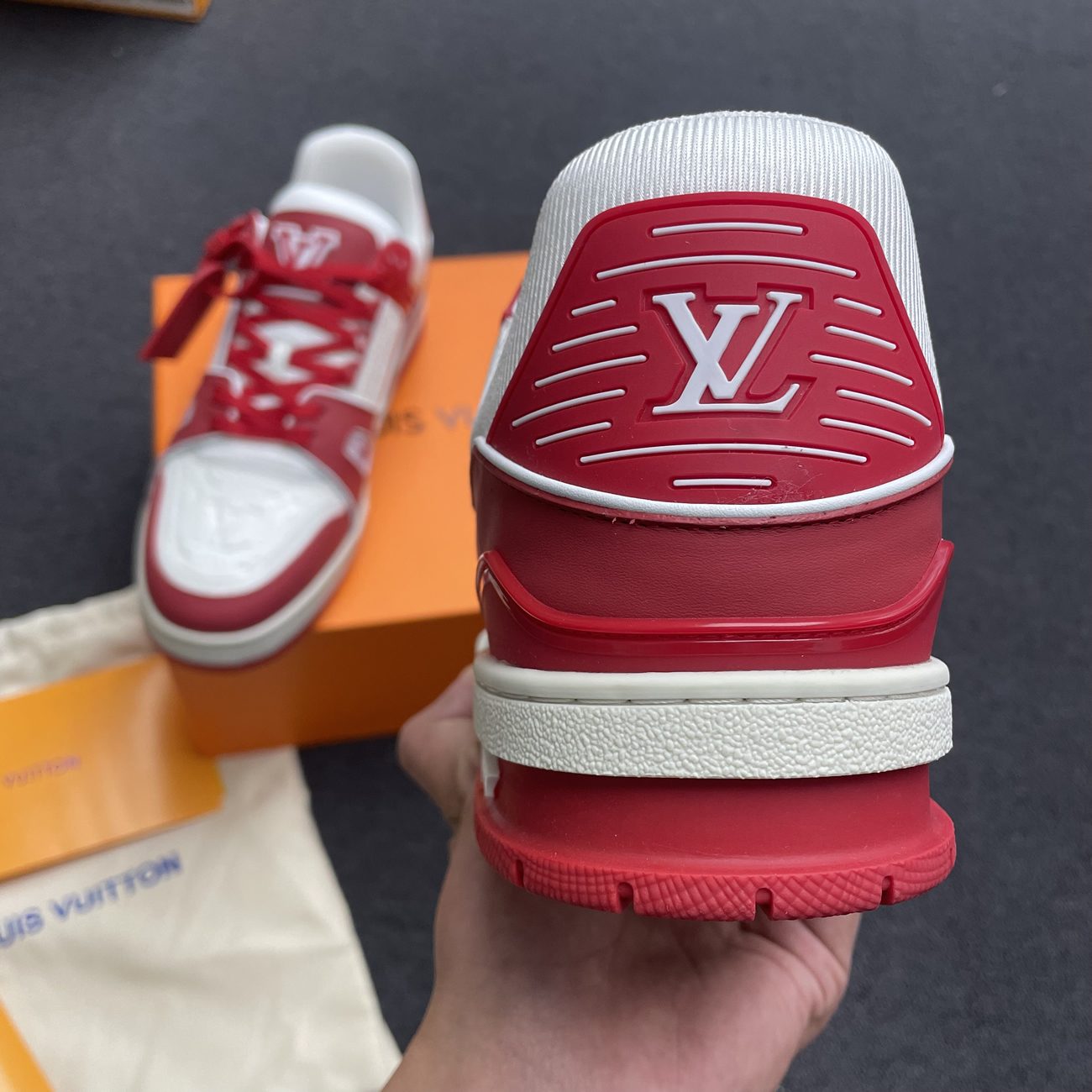 Louis Vuitton Trainer Red White 1a8pk6 (6) - newkick.org