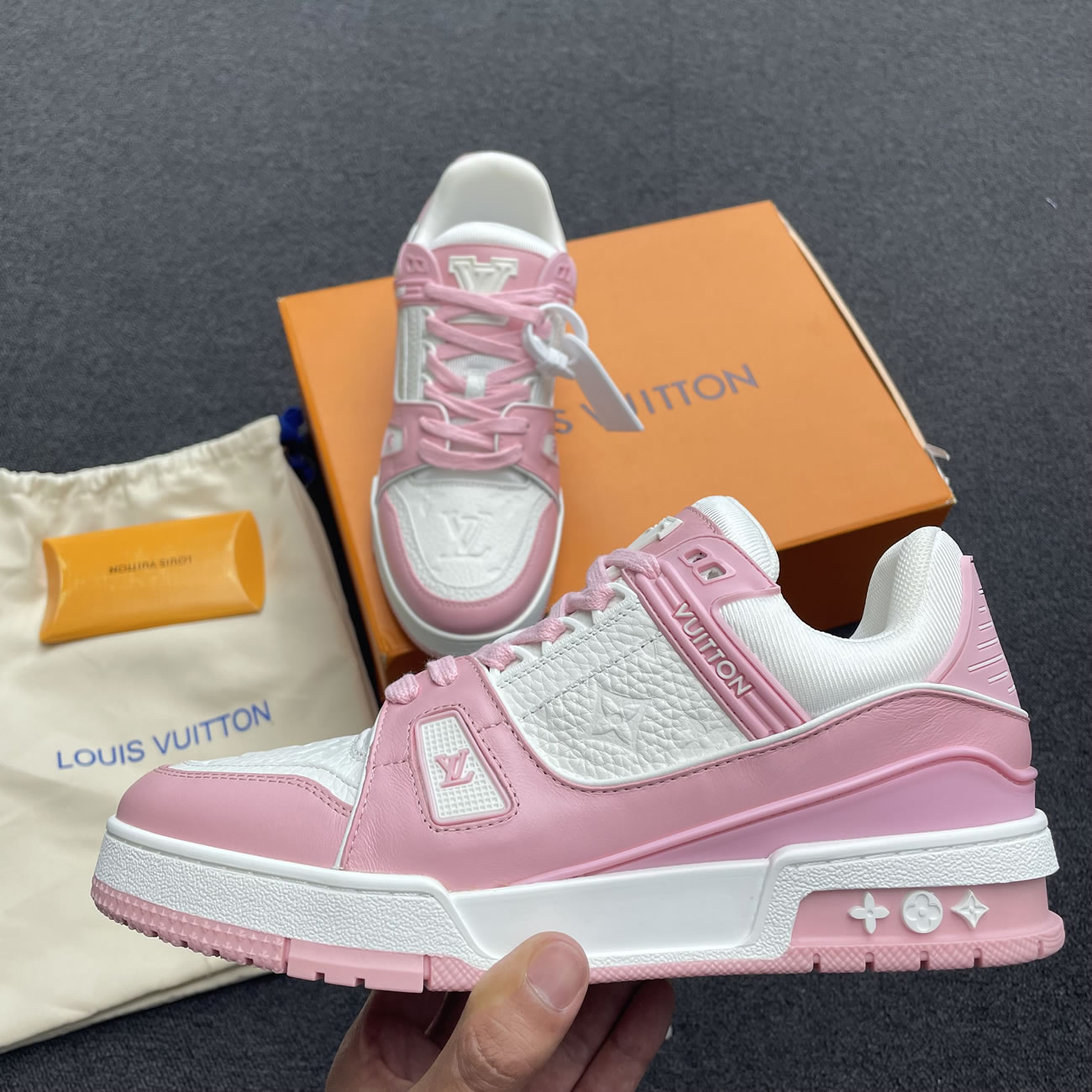 Lv Trainer Vuitton Sneaker Pink 1aa6w3 (7) - newkick.org