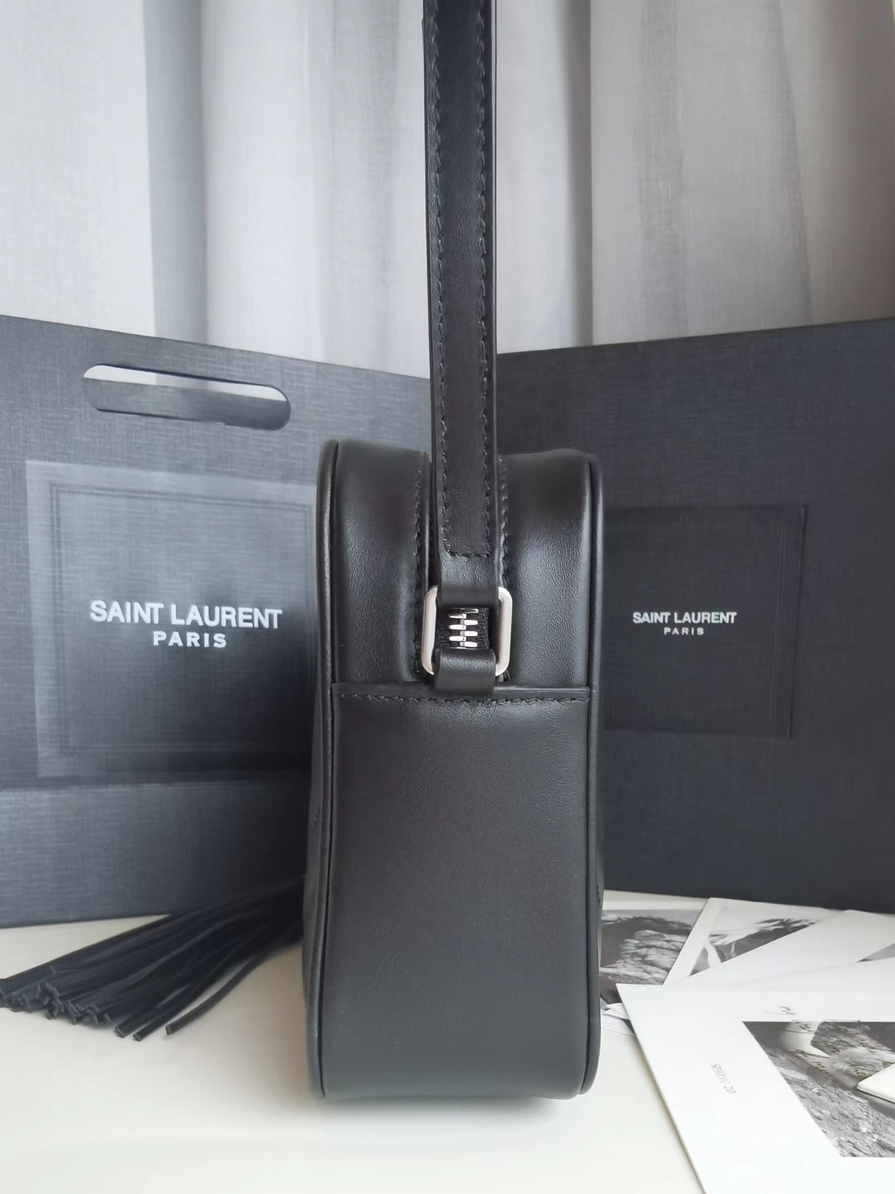 Saint Laurent Lou Crossbody Bag Quilted Black 612544dv7041242 (2) - newkick.org
