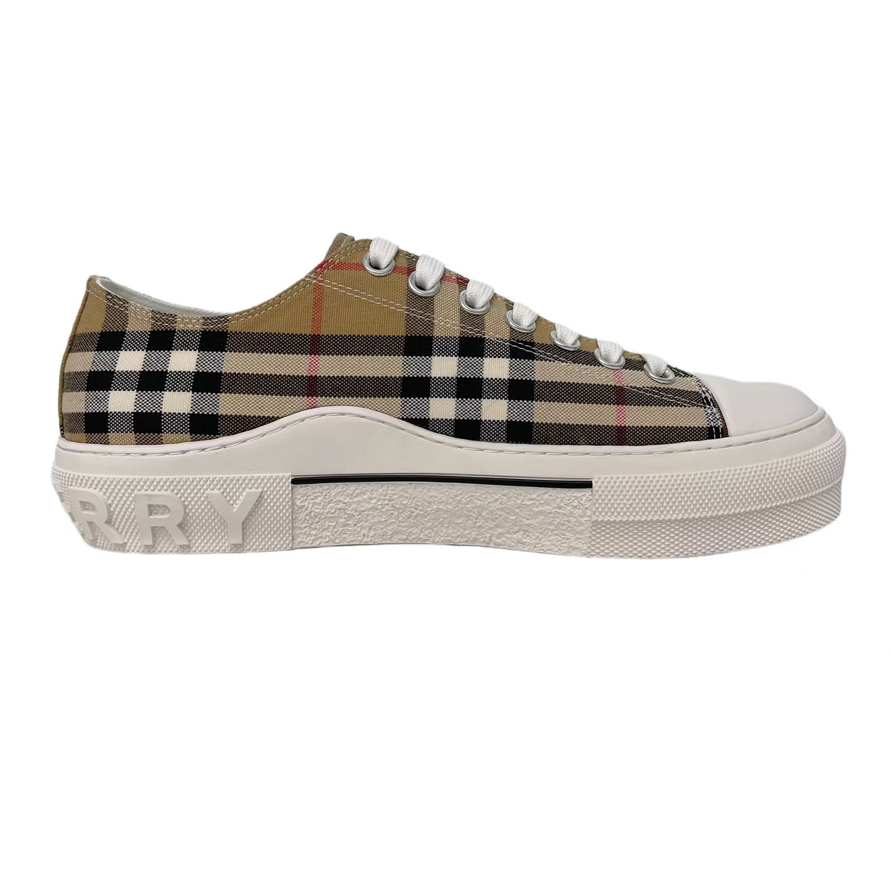 Burberry Vintage Check Cotton Sneakers Archive Beige White W 80505061 (11) - newkick.org