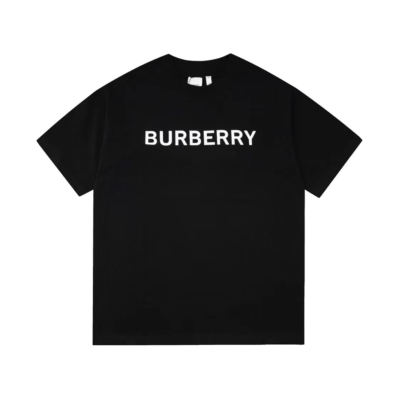 Burberry Logo Print Cotton Oversized T Shirt Black Blue White Aw22 (1) - newkick.org