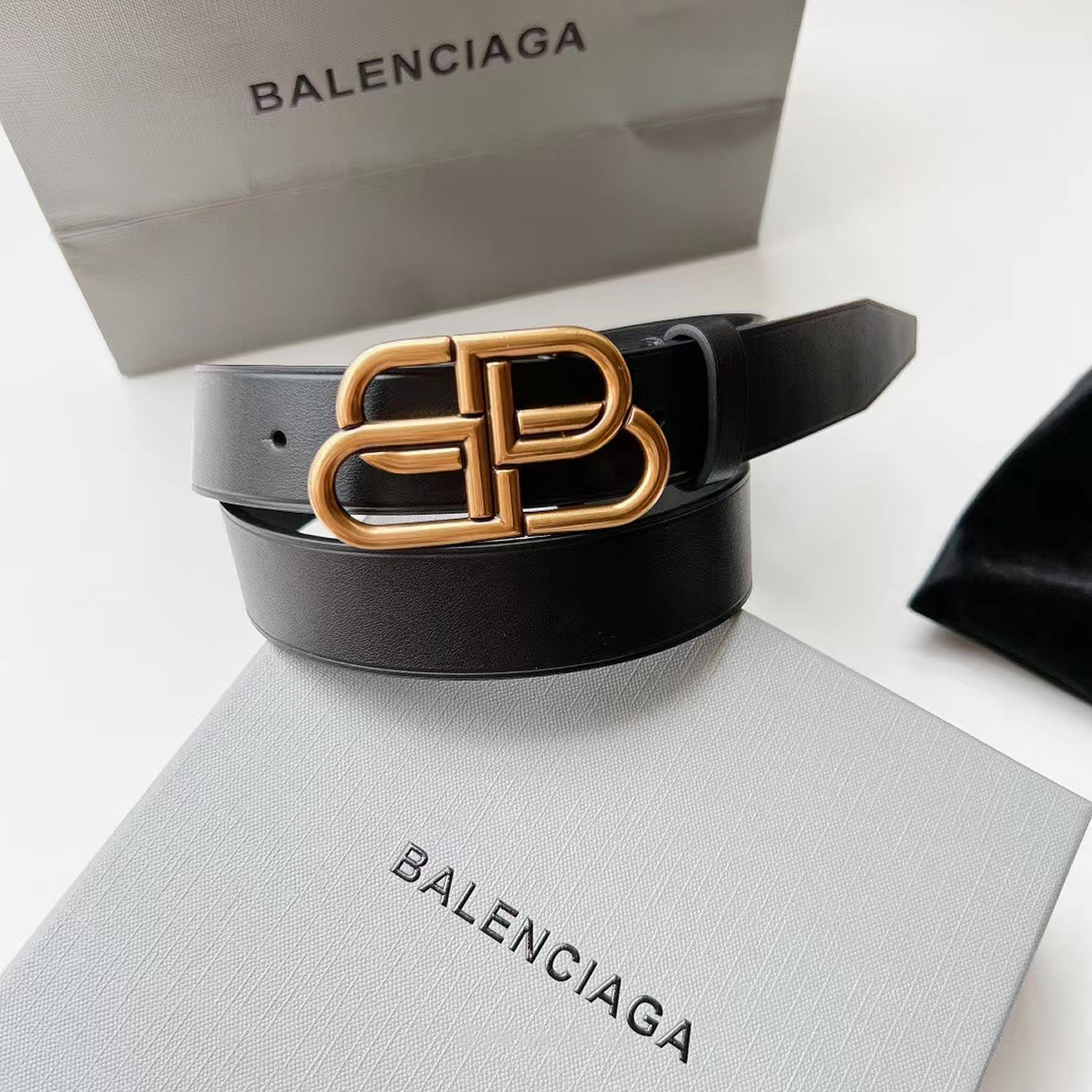 Balenciaga Bb Logo Belt (4) - newkick.org