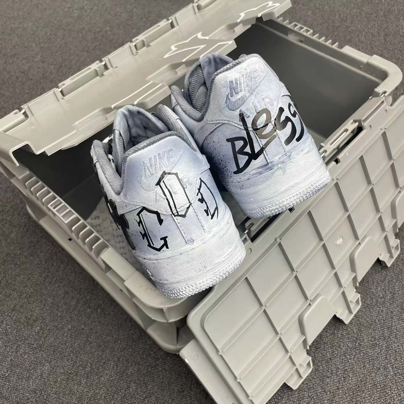 Custom Shoes Chrome X Nike Air Force 1 Dipped Reflective (10) - newkick.org