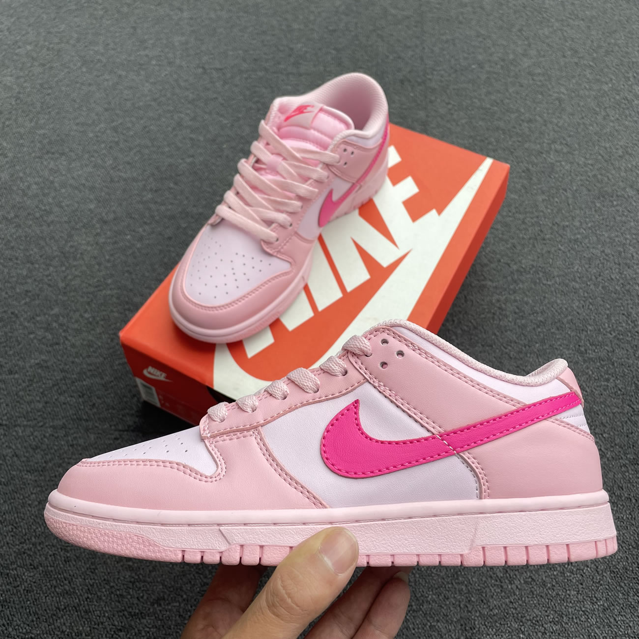 Nike Dunk Low Triple Pink Gs Dh9765 600 (3) - newkick.org