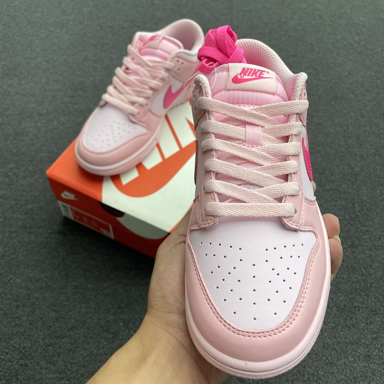 Nike Dunk Low Triple Pink Gs Dh9765 600 (4) - newkick.org