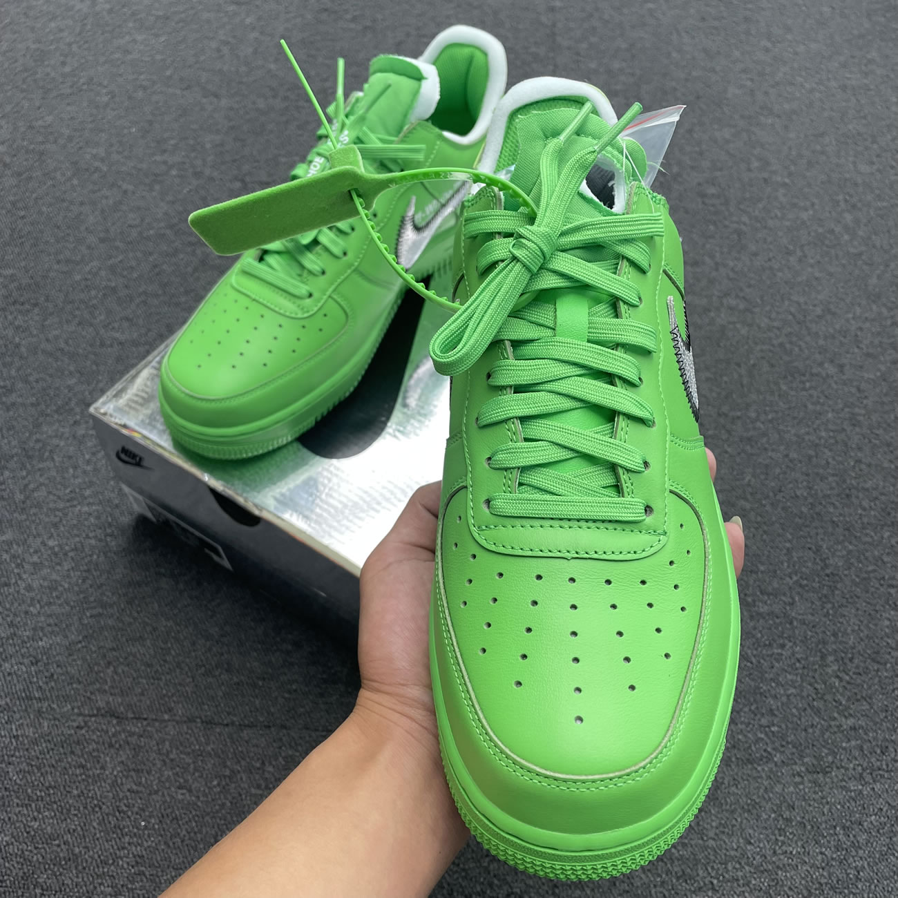 Off White Nike Air Force 1 Low Light Green (43) - newkick.org