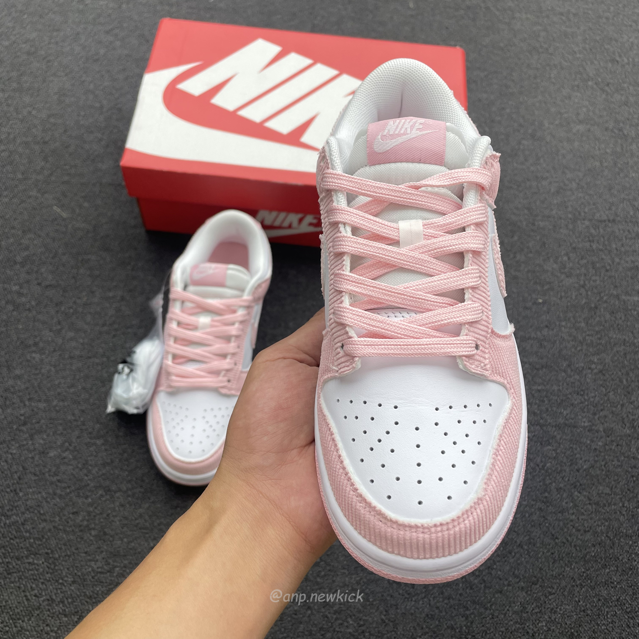 Nike Dunk Low Pink Corduroy Fn7167 100 (6) - newkick.org