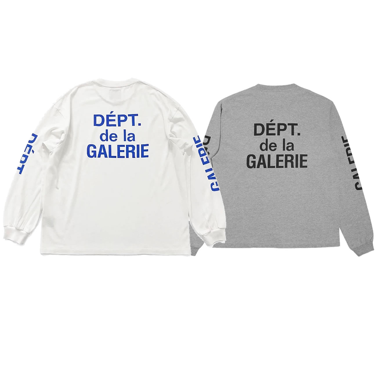 Gallery Dept. French Collector L S Tee White Blue Fw21 (9) - newkick.org