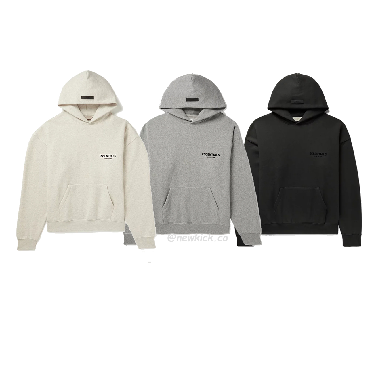 Fear Of God Essentials Core Collection Kids Pullover Hoodie Dark Heather Oatmeal (1) - newkick.org