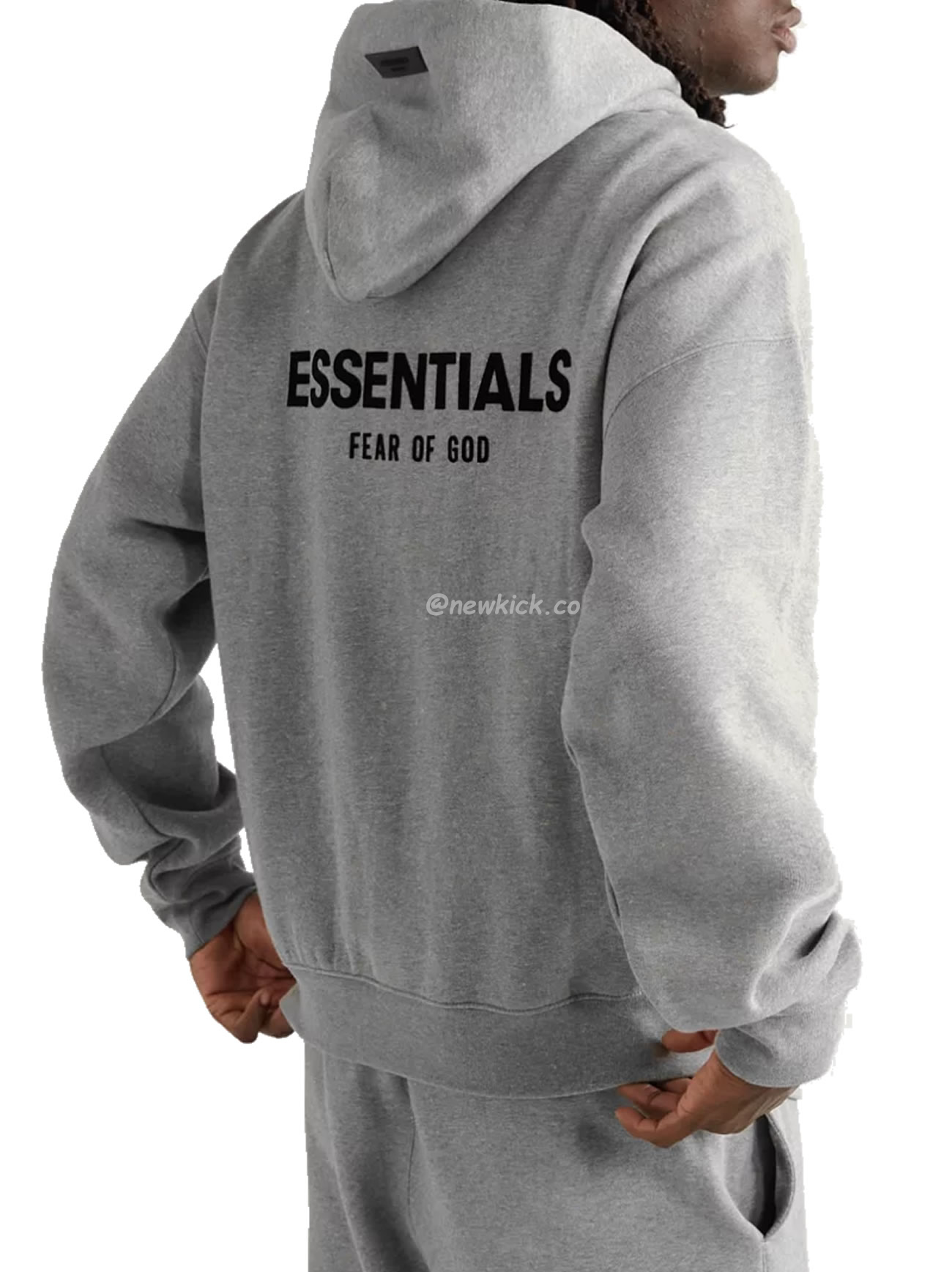 Fear Of God Essentials Core Collection Kids Pullover Hoodie Dark Heather Oatmeal (3) - newkick.org