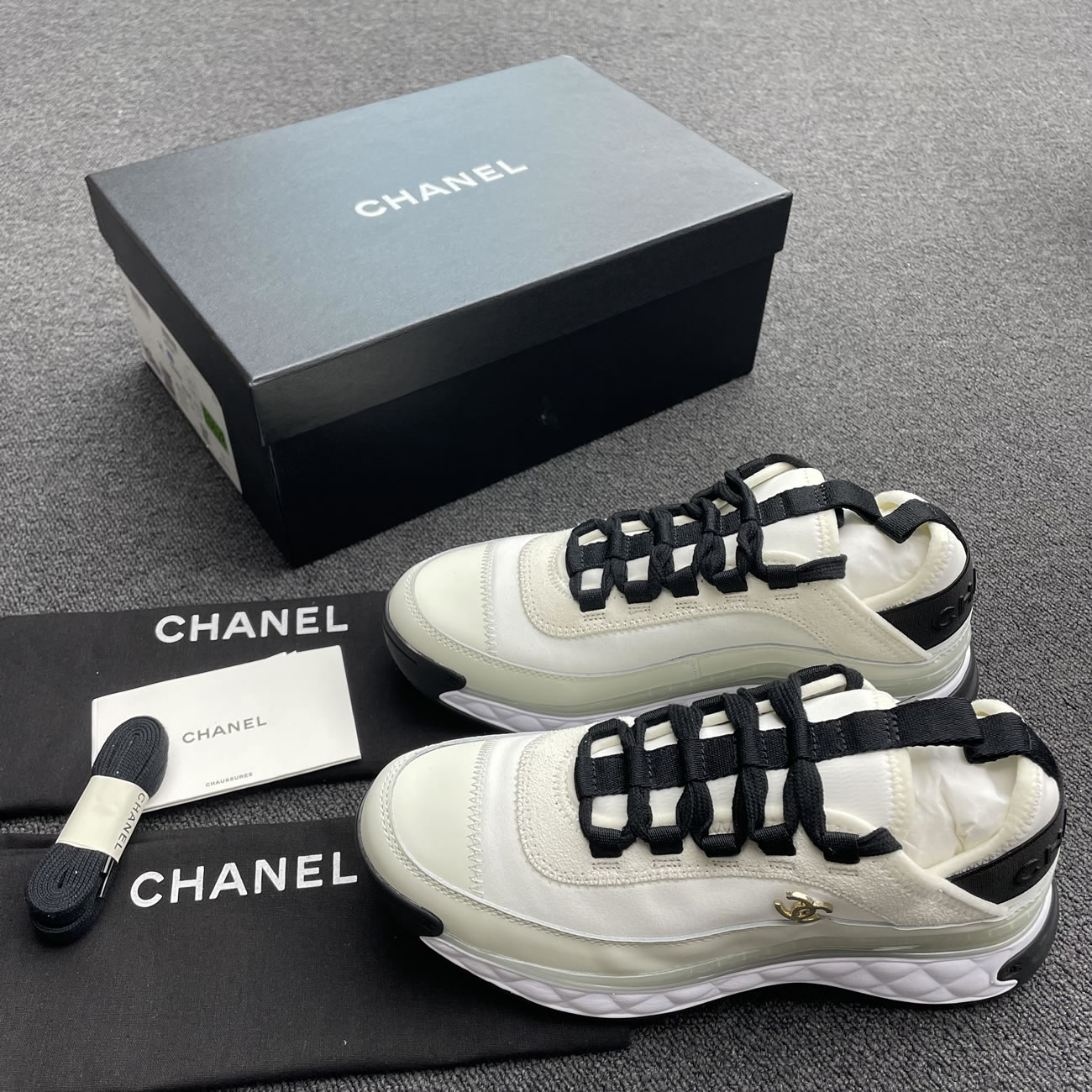 Chanel Casual Style Plain Logo Low Top Sneakers (12) - newkick.org