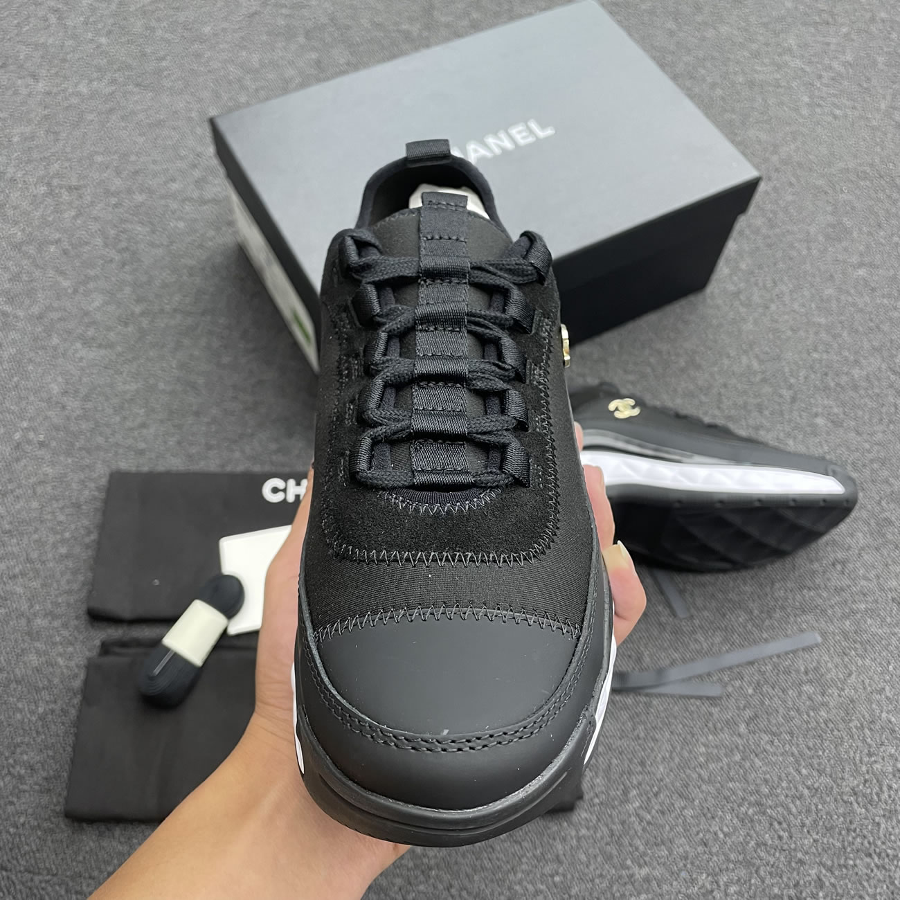 Chanel Casual Style Plain Logo Low Top Sneakers (16) - newkick.org