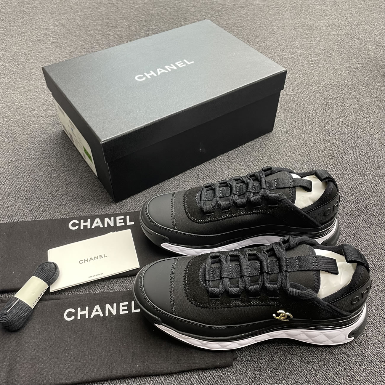 Chanel Casual Style Plain Logo Low Top Sneakers (17) - newkick.org