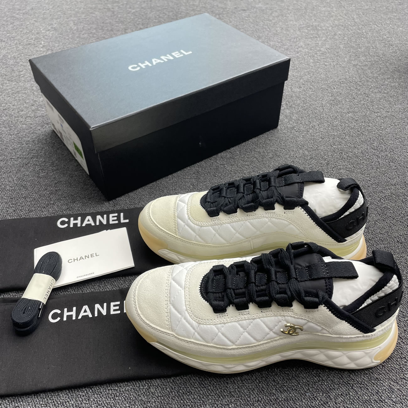 Chanel Casual Style Plain Logo Low Top Sneakers (6) - newkick.org