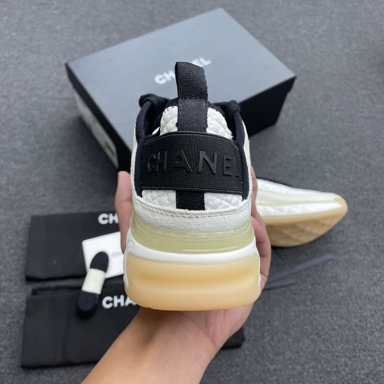 Chanel Casual Style Plain Logo Low Top Sneakers (8) - newkick.org