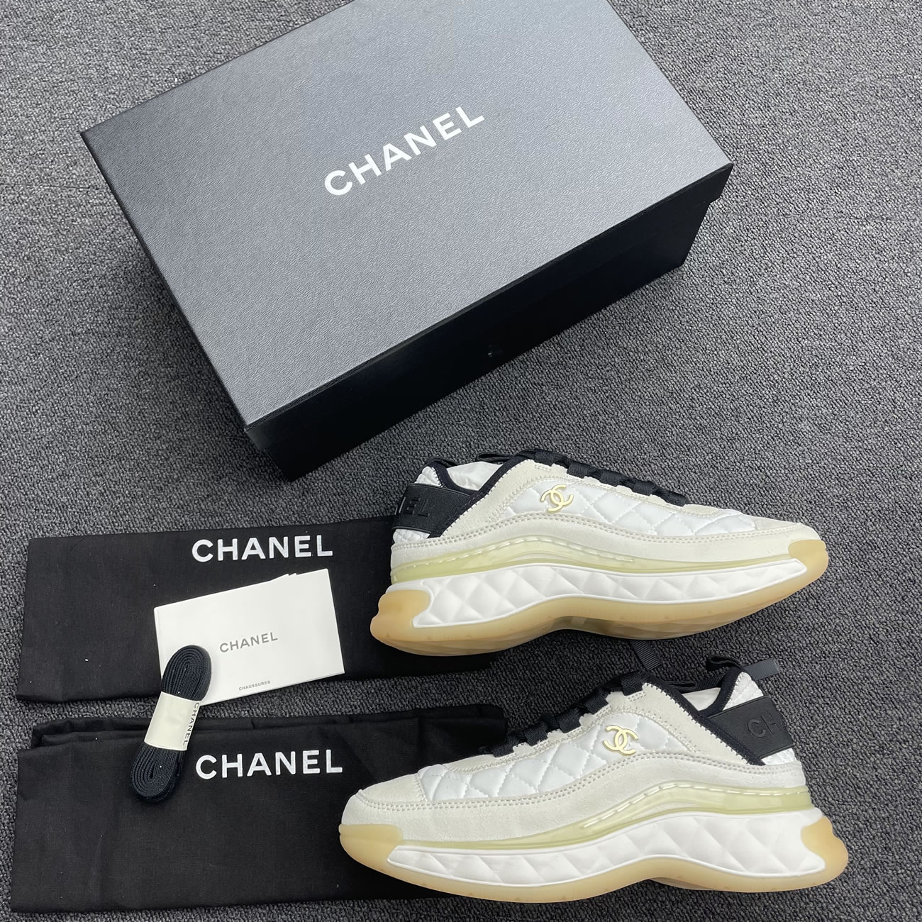 Chanel Casual Style Plain Logo Low Top Sneakers (9) - newkick.org