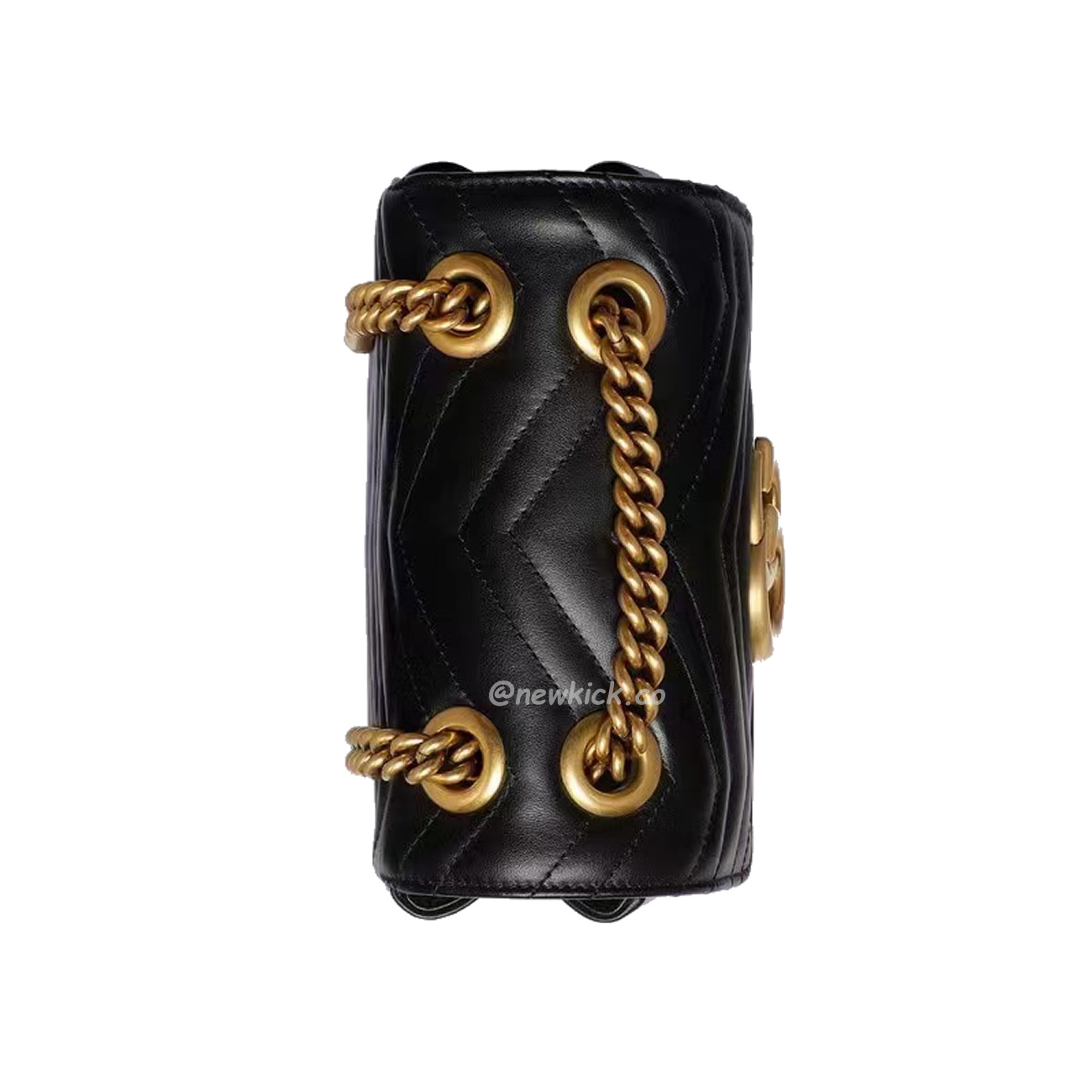 Gucci Gg Marmont Mini Shoulder Bag Matelasse Chevron Black (13) - newkick.org