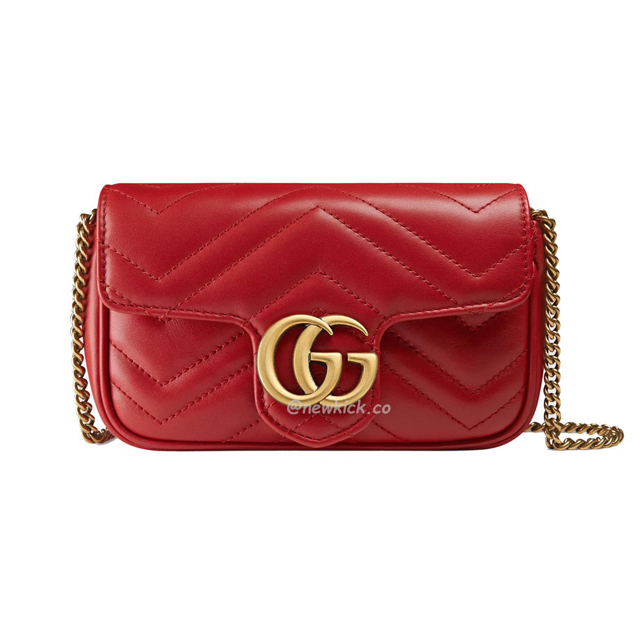 Gucci Gg Marmont Matelasse Super Mini Bag Red (1) - newkick.org