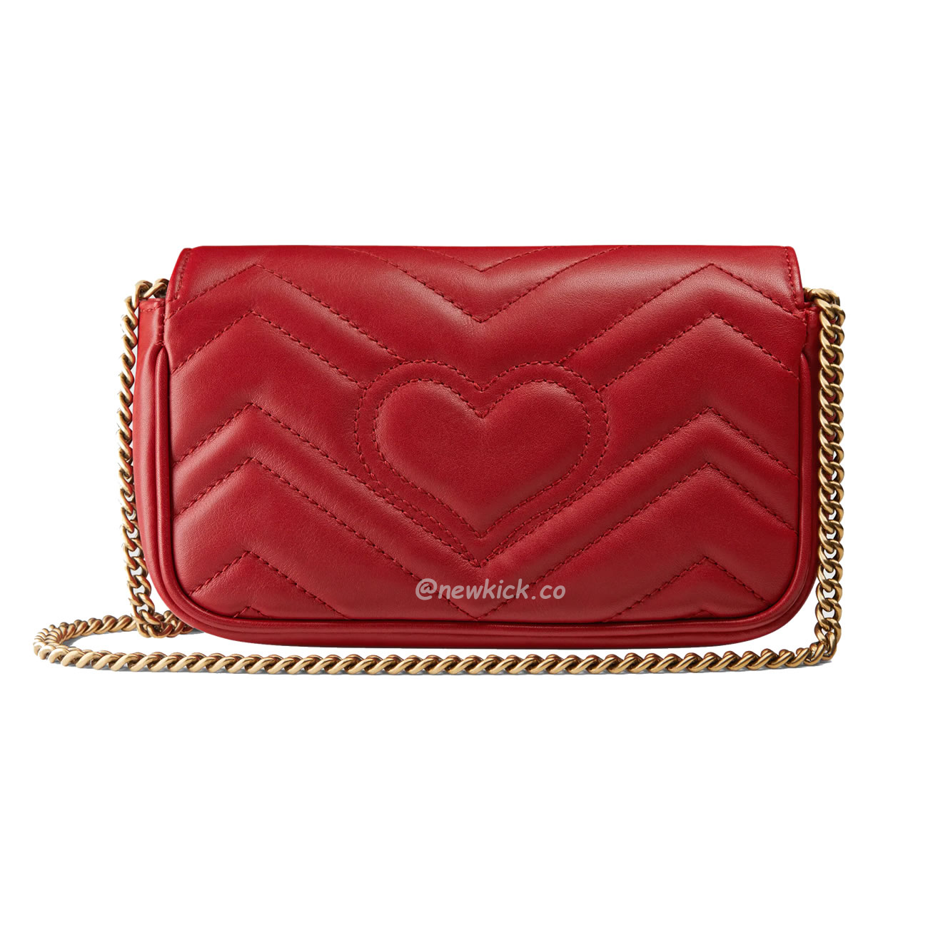 Gucci Gg Marmont Matelasse Super Mini Bag Red (6) - newkick.org