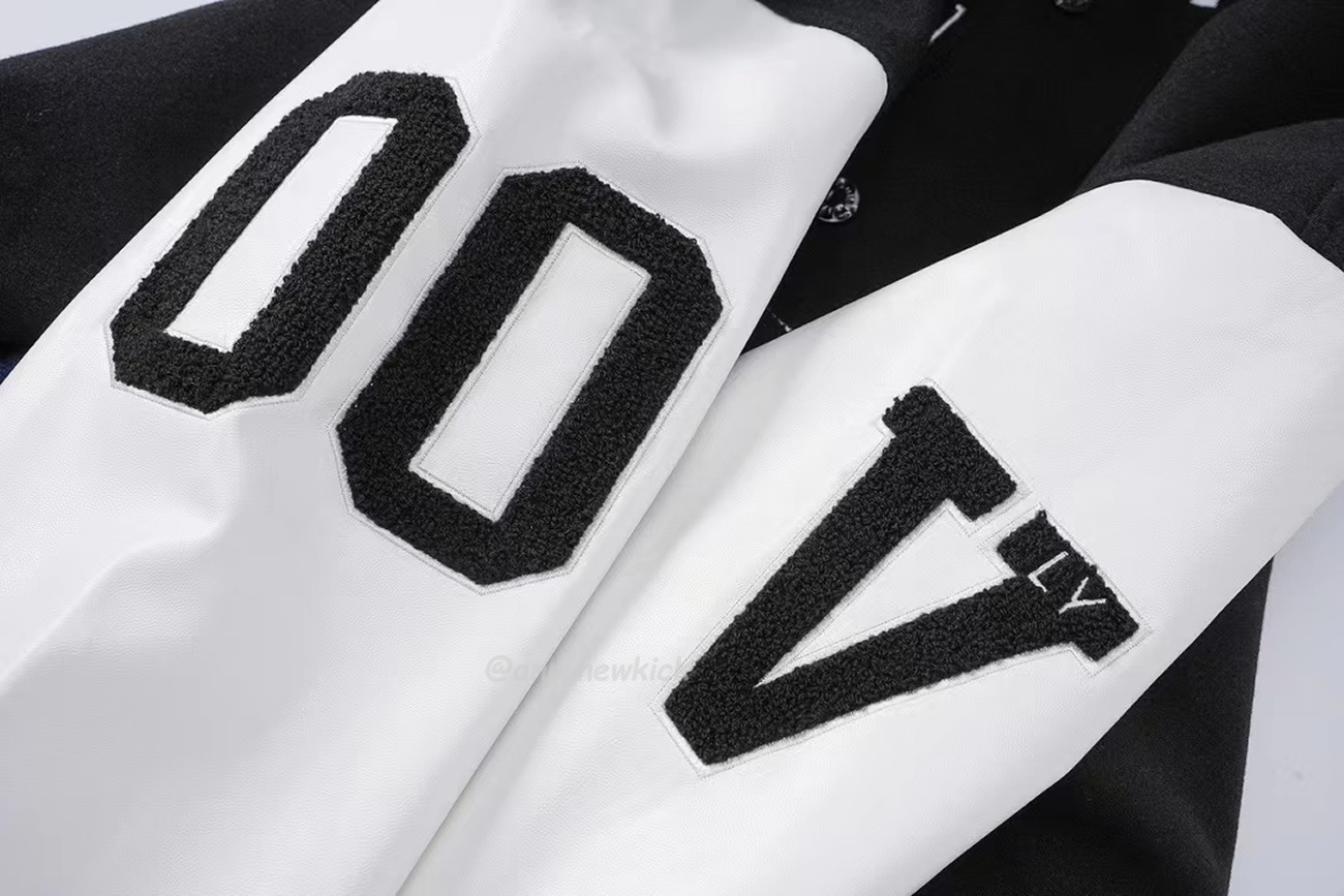 Louis Vuitton Black L Patch Varsity Jacket (2) - newkick.org