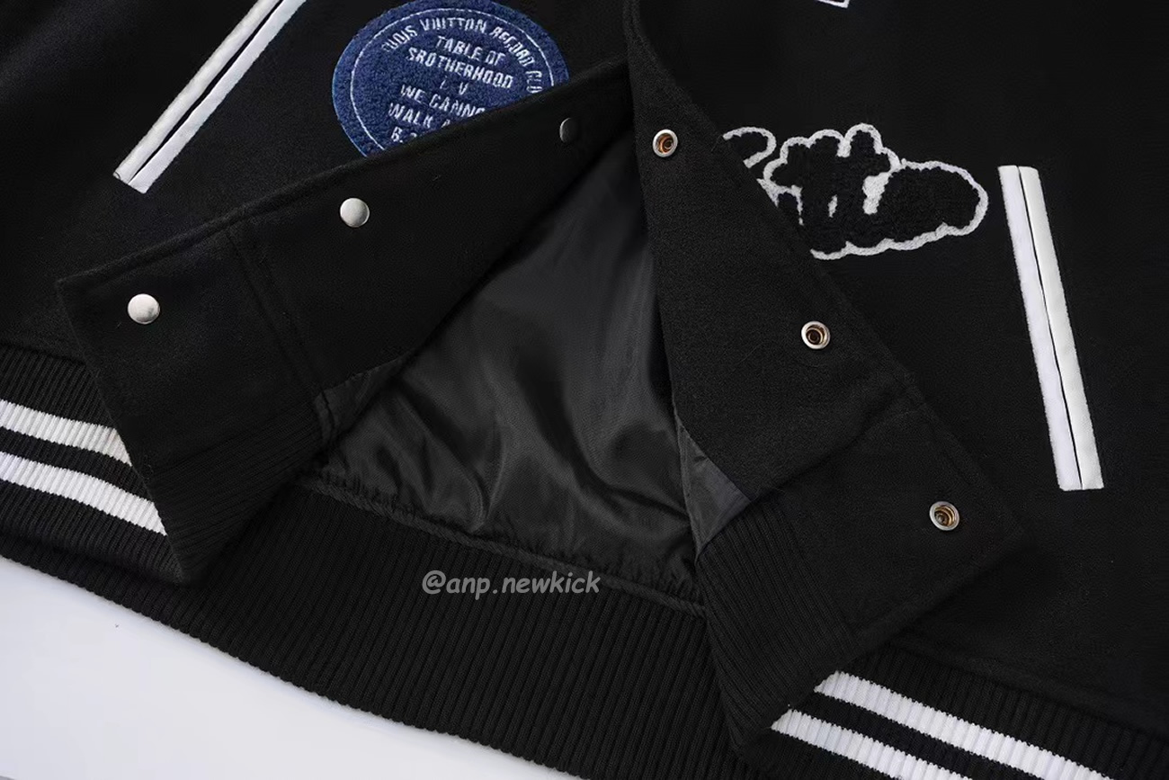Louis Vuitton Black L Patch Varsity Jacket (8) - newkick.org