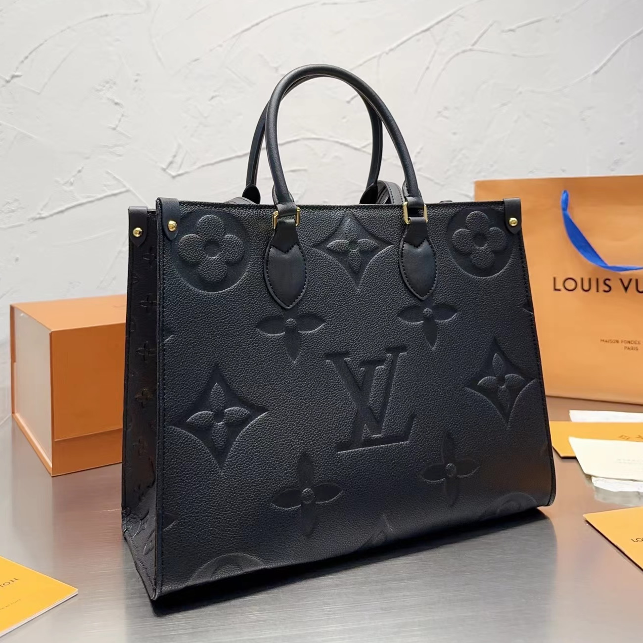 Louis Vuitton Onthego Empreinte M L Black M45595 (32) - newkick.org