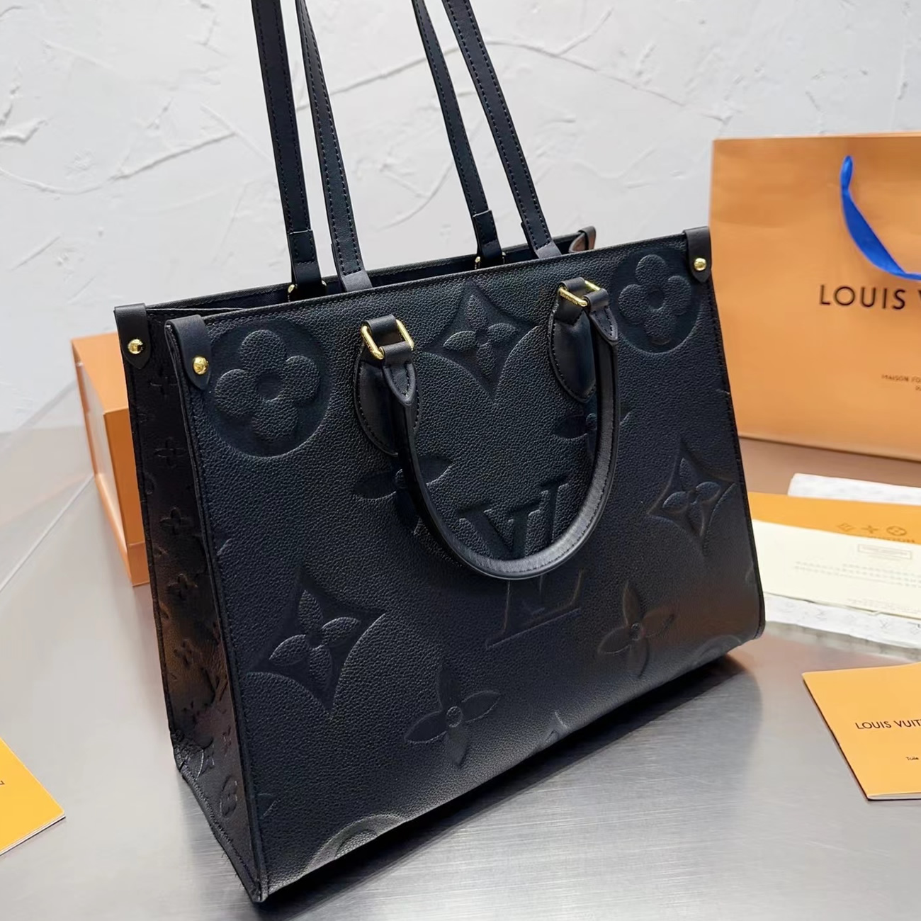 Louis Vuitton Onthego Empreinte M L Black M45595 (33) - newkick.org