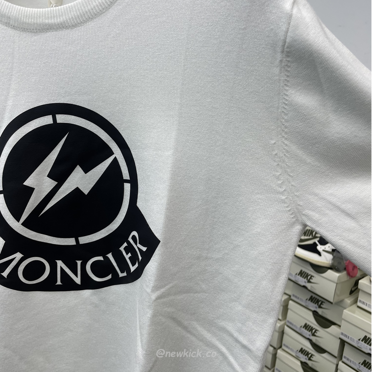Moncler 2022 Crew Neck Pullover T Shirt Print White (3) - newkick.org