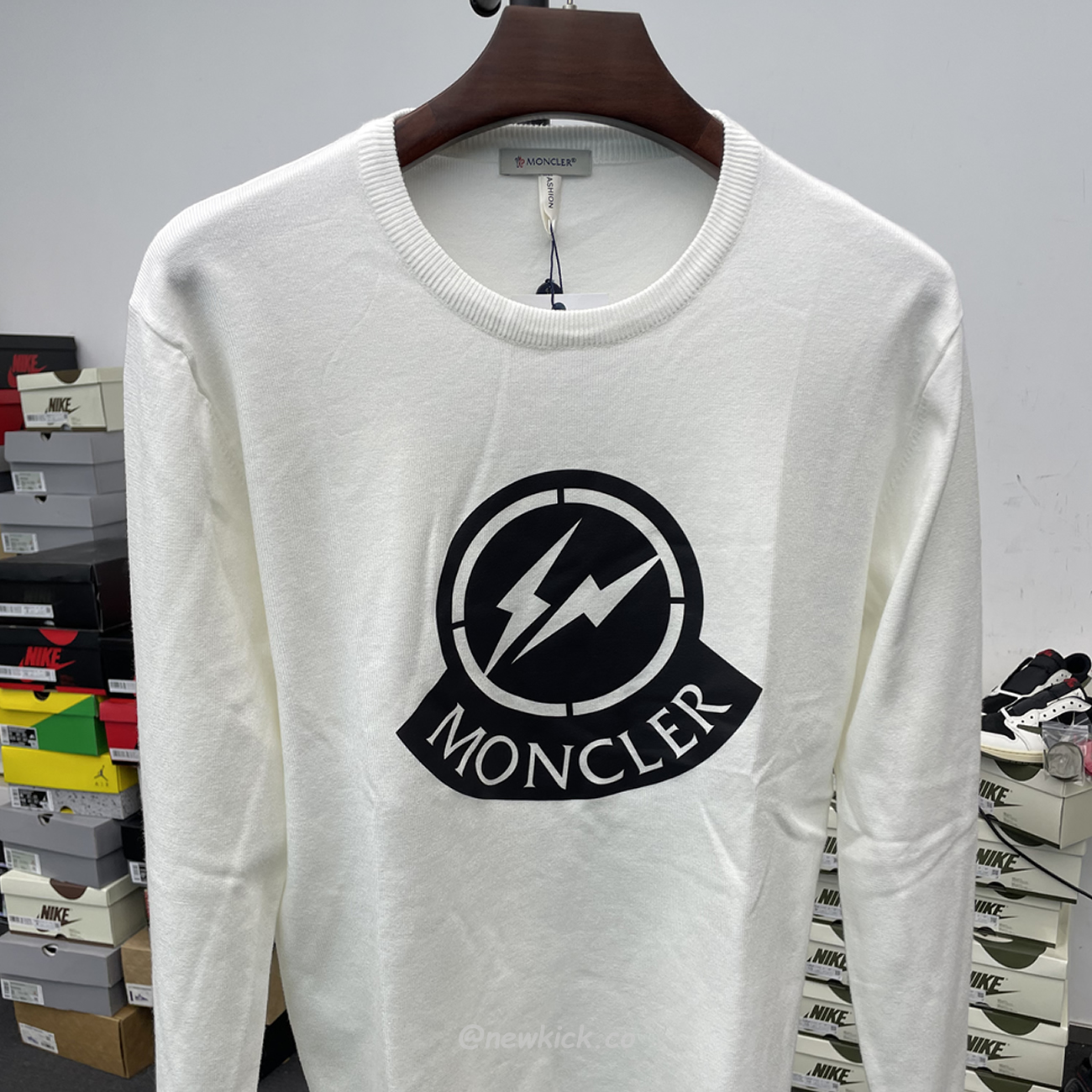 Moncler 2022 Crew Neck Pullover T Shirt Print White (5) - newkick.org
