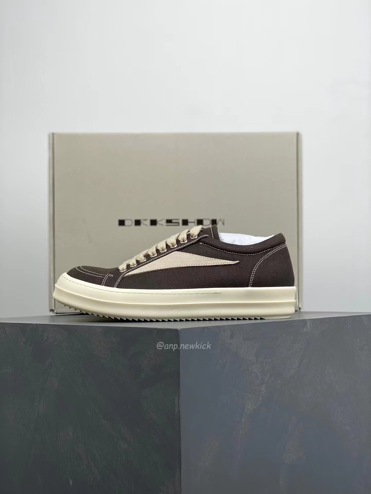 Rick Owens Leather Low Top Vintage Sneakers Suede Canvas Black Taupe Grey Faded Pnk Pearl Milk Dark Dust (12) - newkick.org