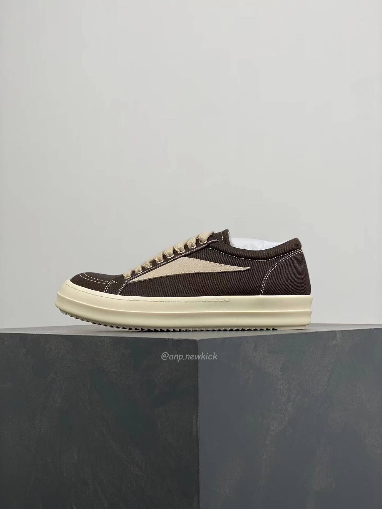 Rick Owens Leather Low Top Vintage Sneakers Suede Canvas Black Taupe Grey Faded Pnk Pearl Milk Dark Dust (17) - newkick.org