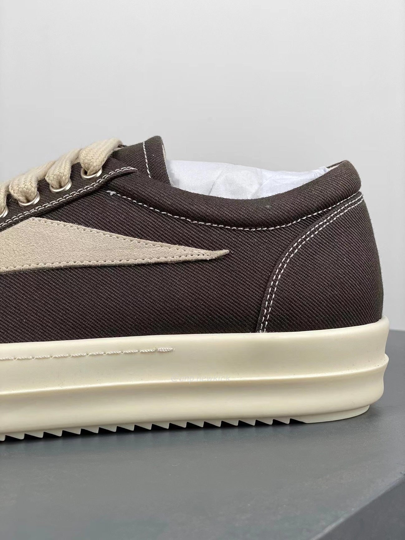 Rick Owens Leather Low Top Vintage Sneakers Suede Canvas Black Taupe Grey Faded Pnk Pearl Milk Dark Dust (19) - newkick.org