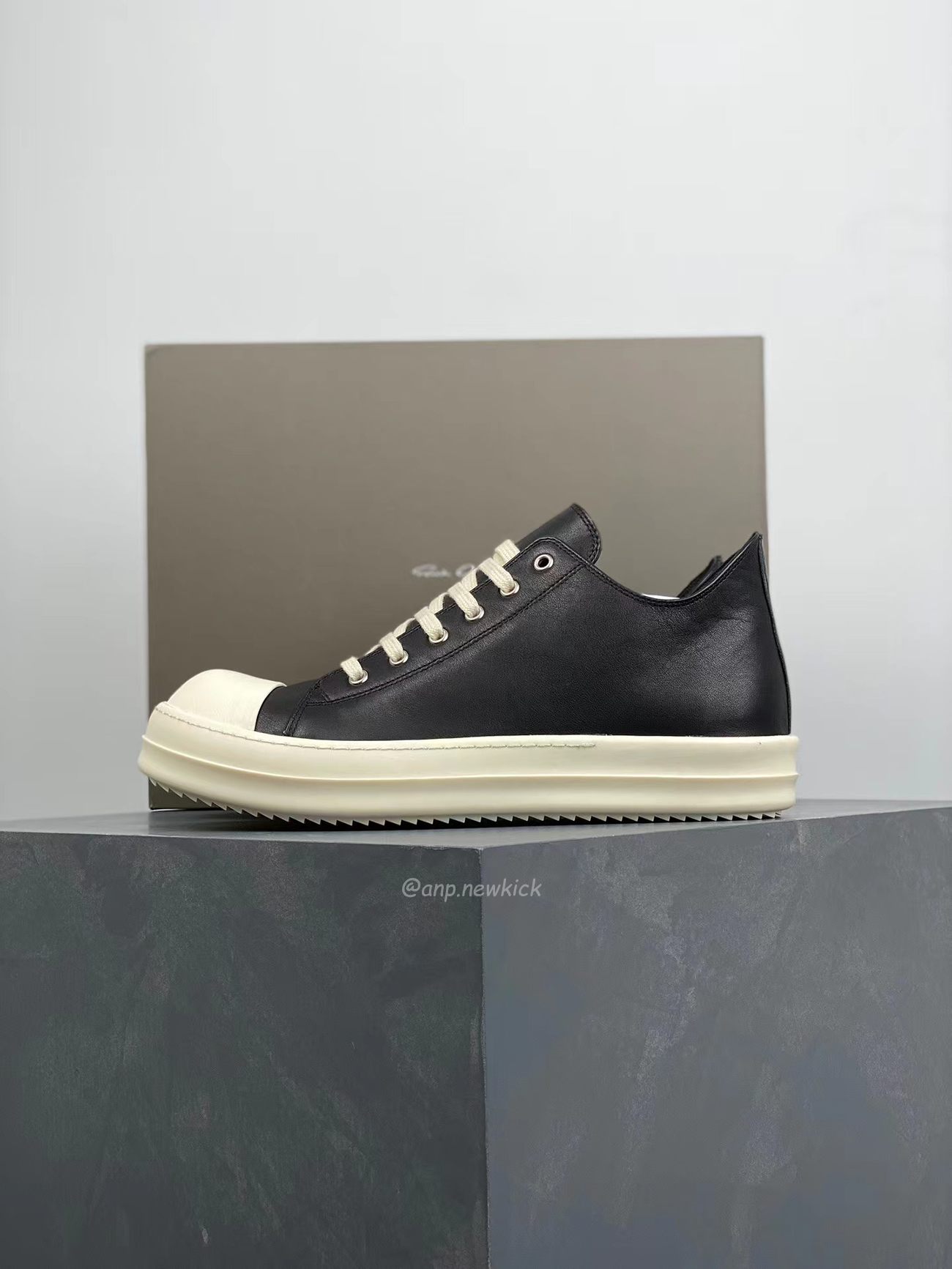 Rick Owens Leather Low Top Vintage Sneakers Suede Canvas Black Taupe Grey Faded Pnk Pearl Milk Dark Dust (26) - newkick.org