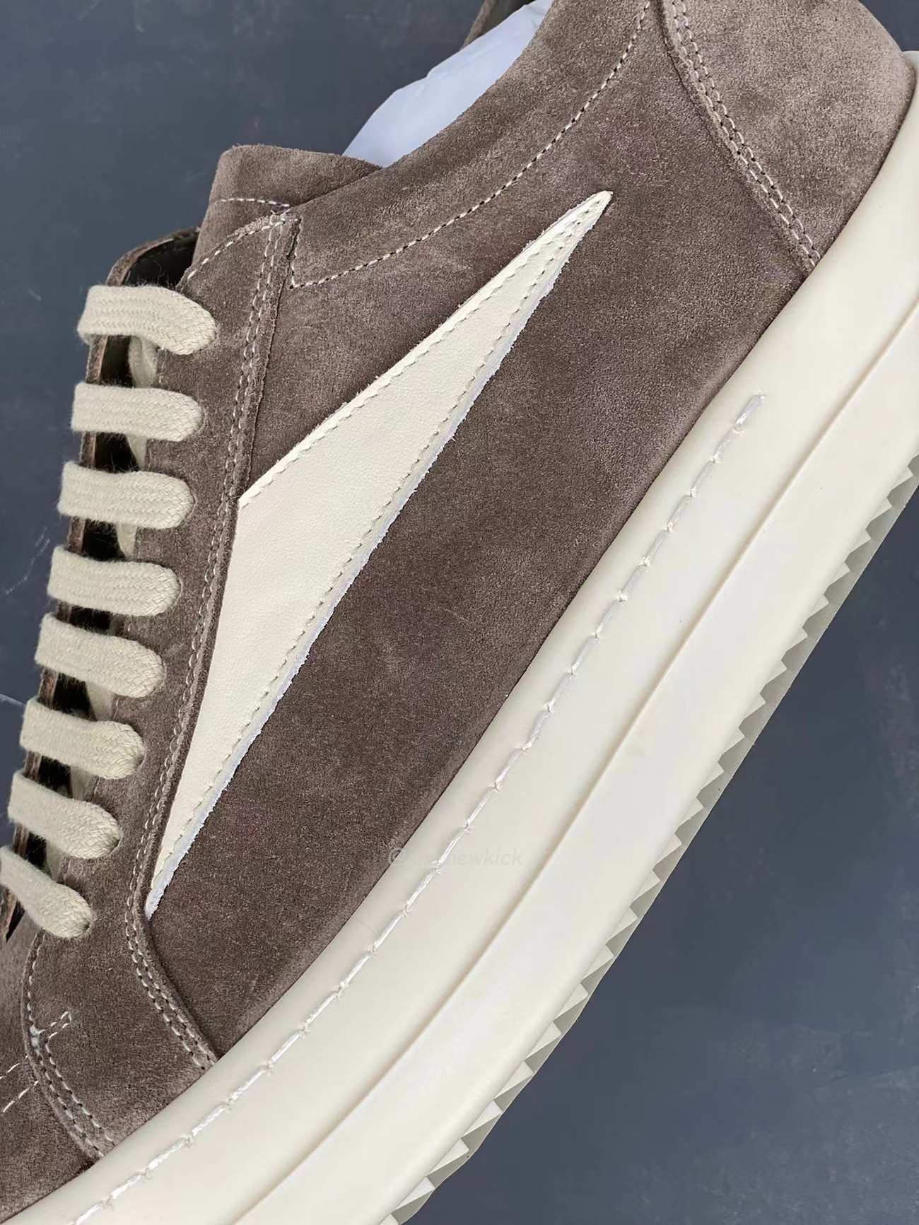 Rick Owens Leather Low Top Vintage Sneakers Suede Canvas Black Taupe Grey Faded Pnk Pearl Milk Dark Dust (30) - newkick.org