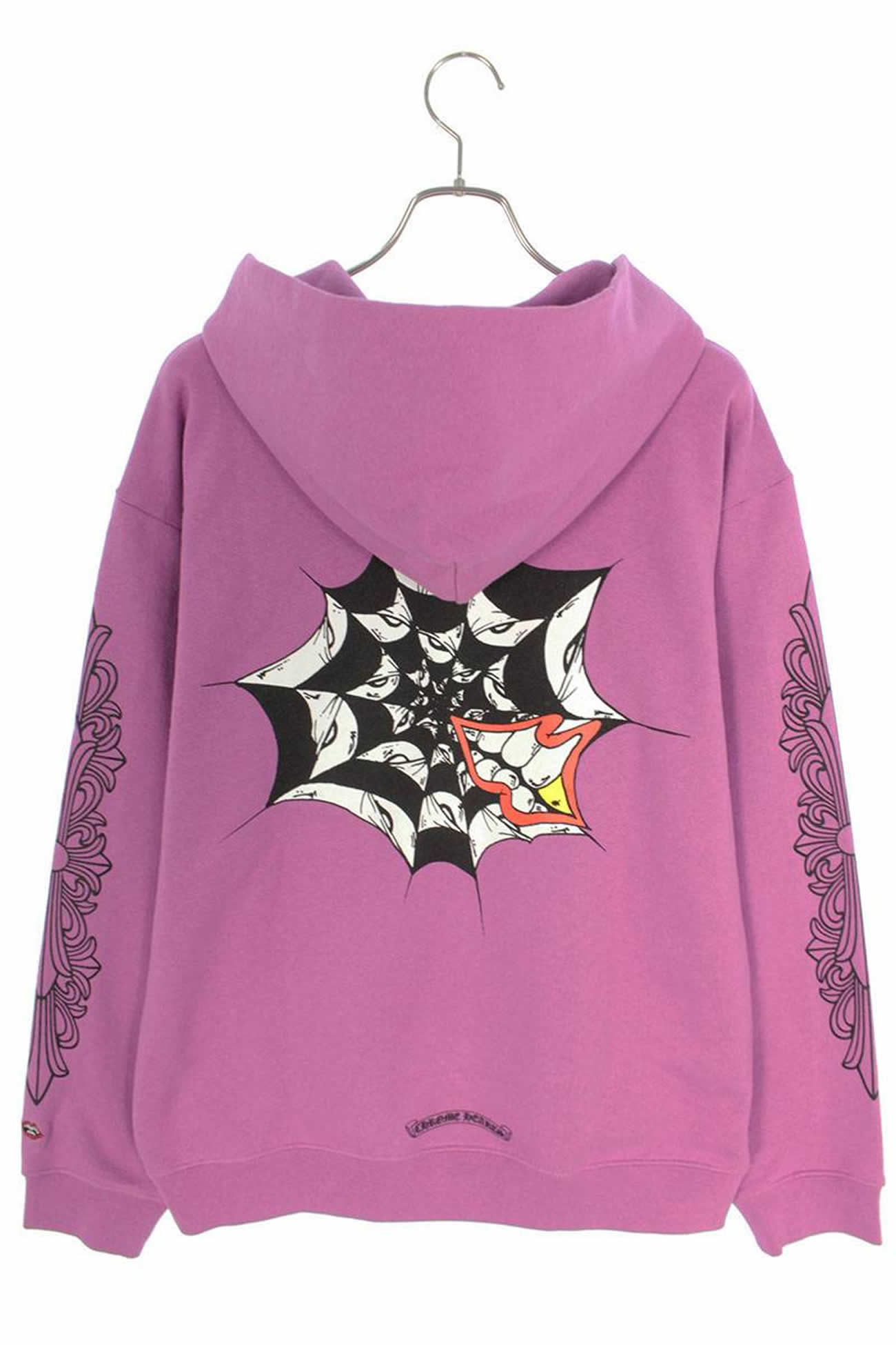 Chrome Hearts Matty Boy Spider Web Hoodie Purple Ss21 (5) - newkick.org