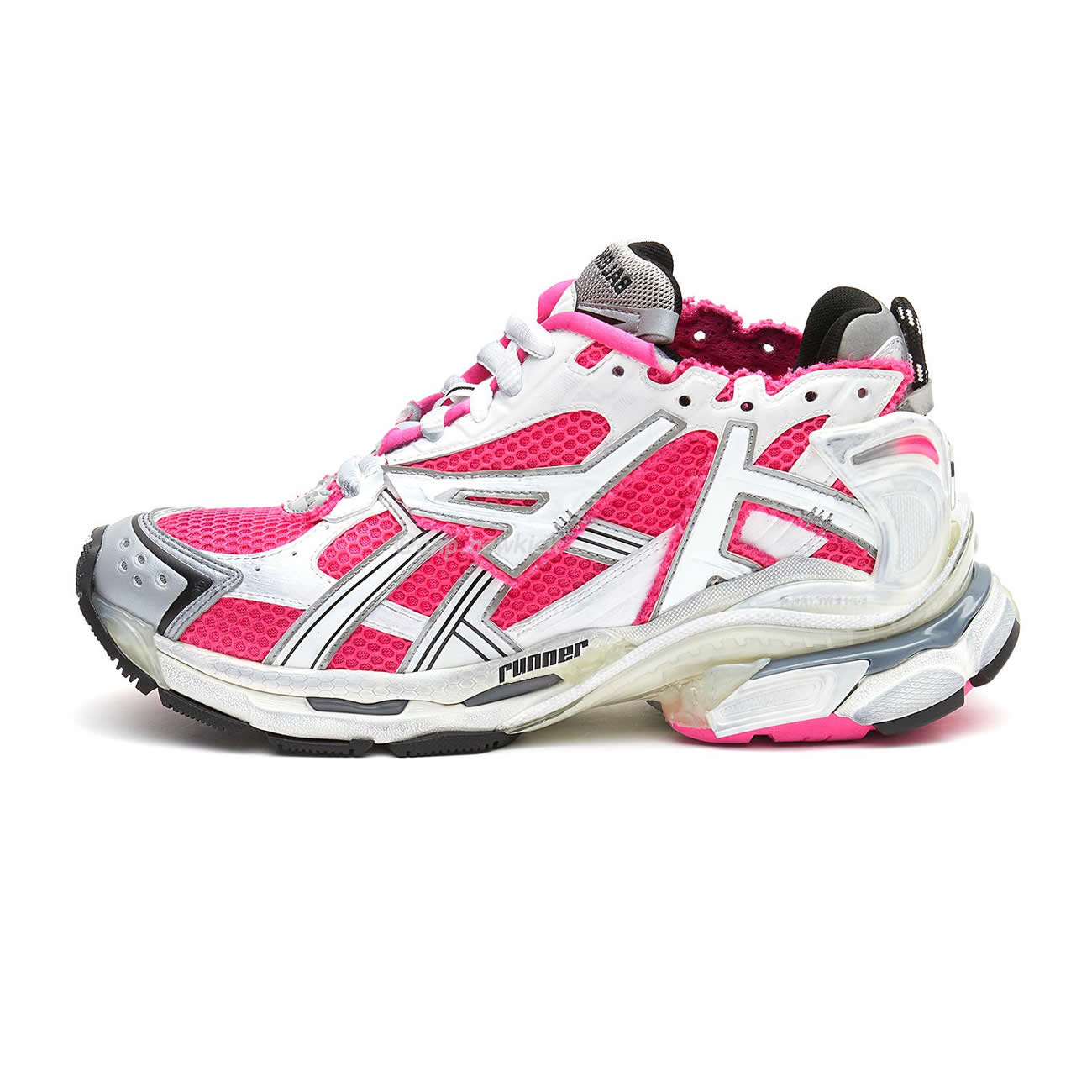 Balenciaga Runner Panelled Pink Sneakers (1) - newkick.org