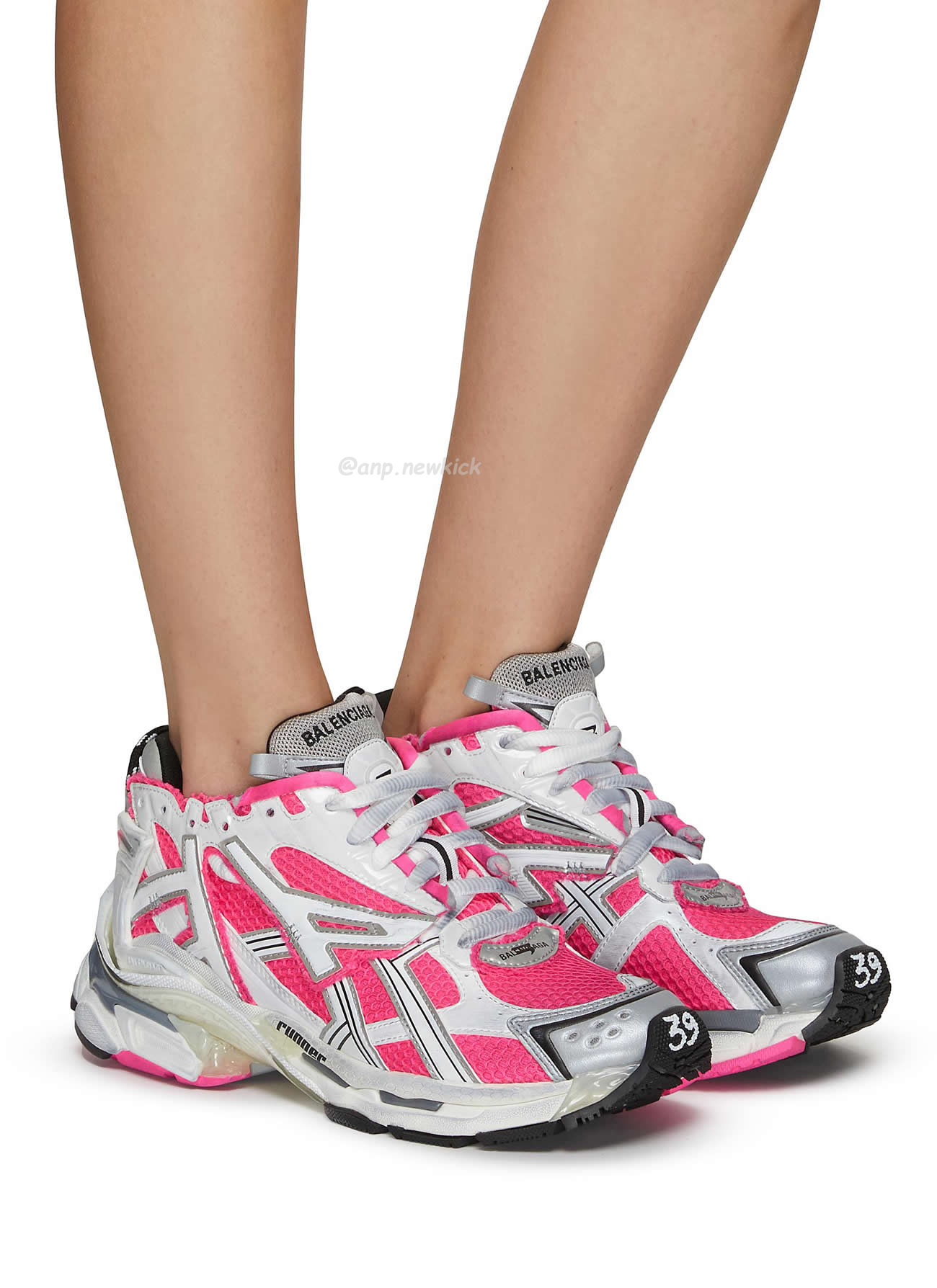 Balenciaga Runner Panelled Pink Sneakers (2) - newkick.org