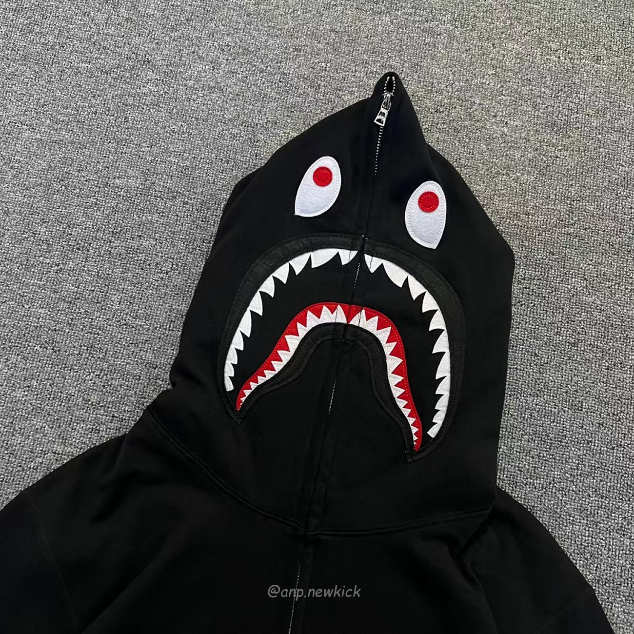 Bape Shark Full Zip Hoodie Black Ss22 (7) - newkick.org