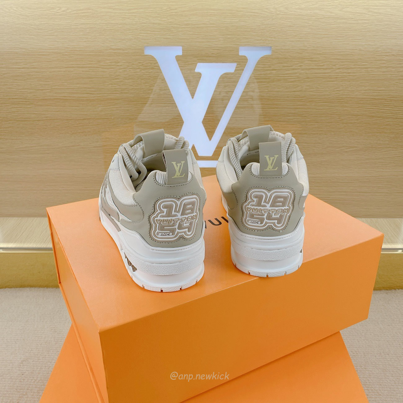 Louis Vuitton Lv Skate Sneaker Beige White 1aarqh (5) - newkick.org