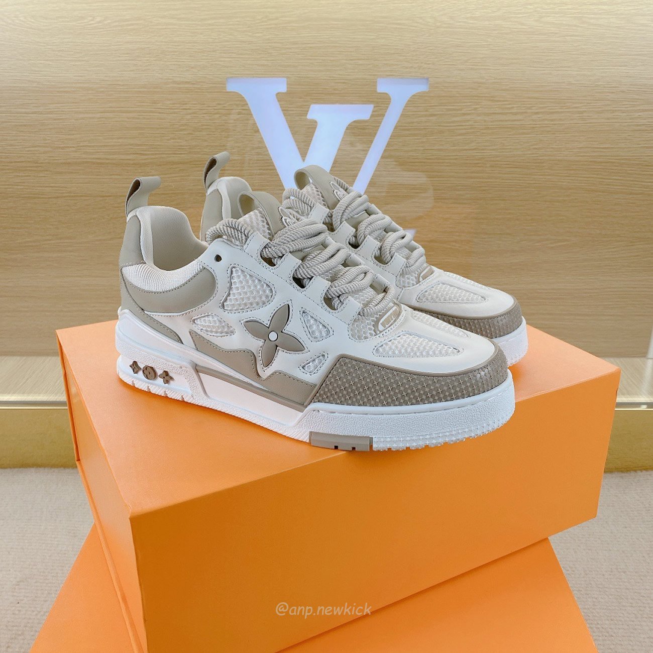 Louis Vuitton Lv Skate Sneaker Beige White 1aarqh (6) - newkick.org