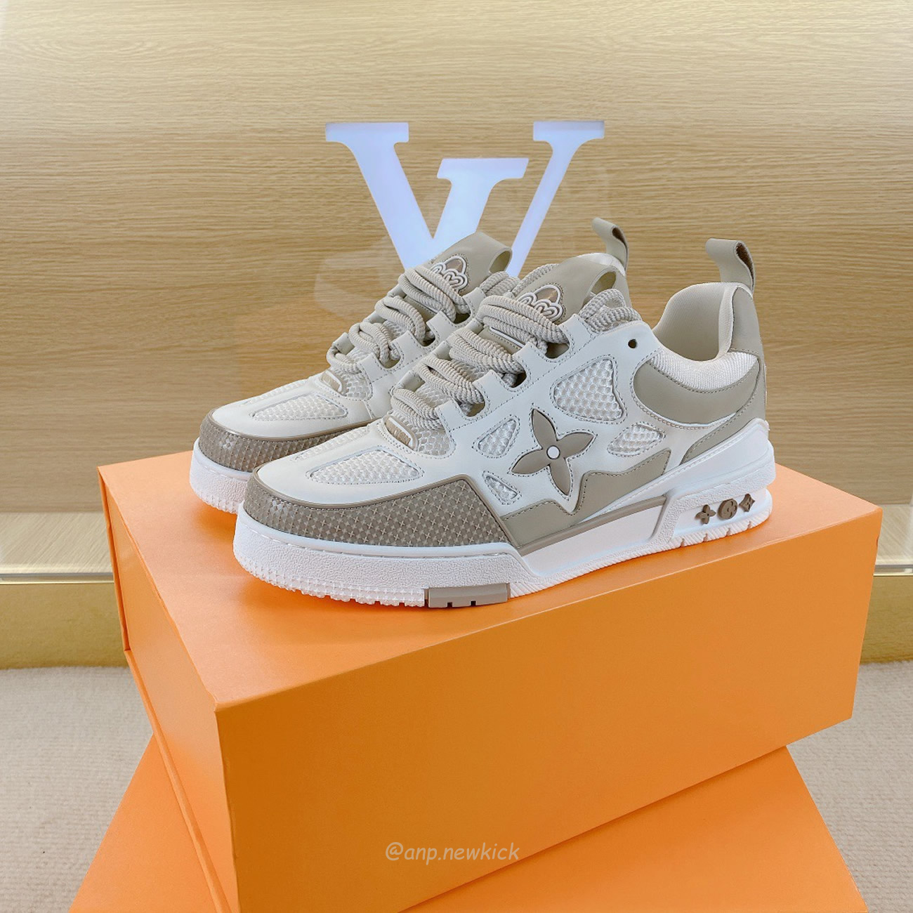 Louis Vuitton Lv Skate Sneaker Beige White 1aarqh (8) - newkick.org