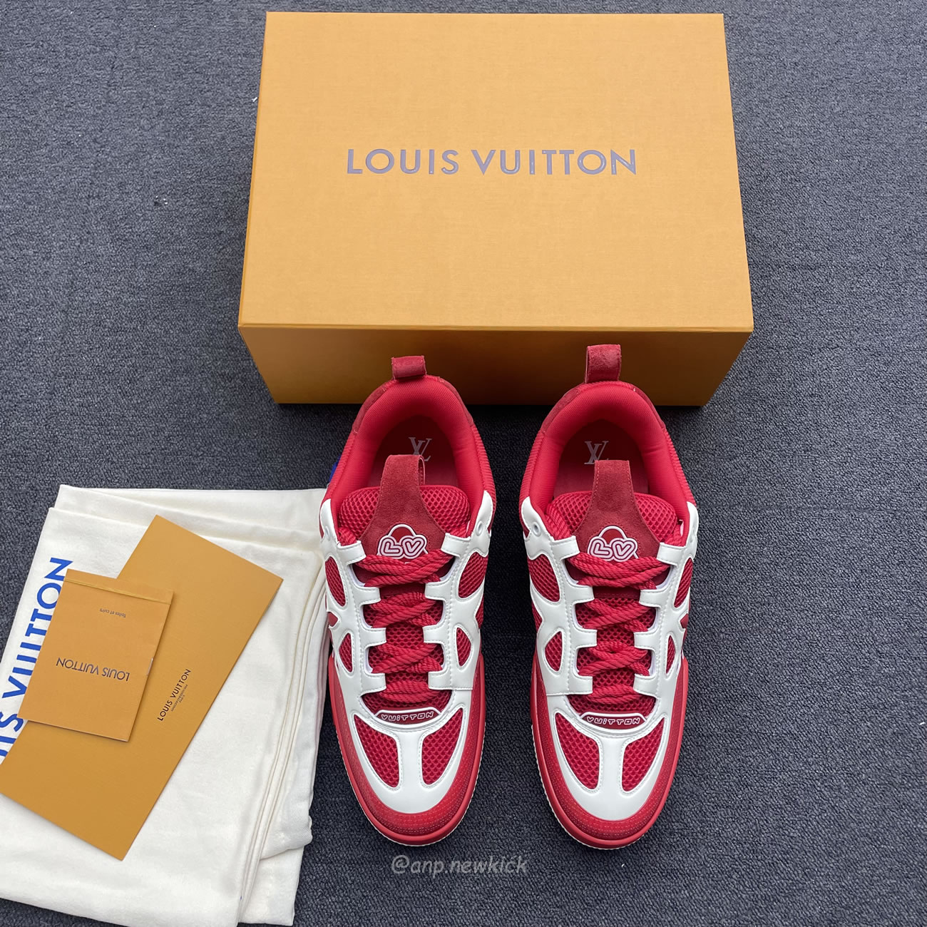 Louis Vuitton Lv Skate Sneaker Red White 1aars5 (7) - newkick.org
