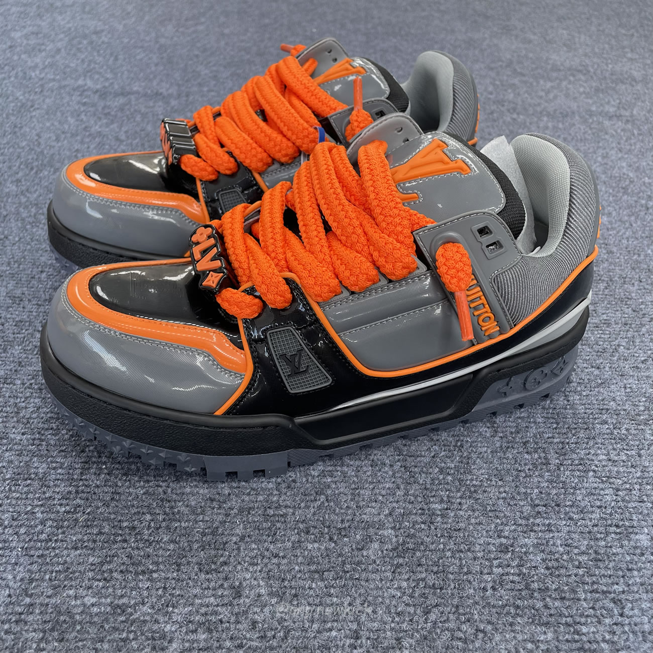 Louis Vuitton Lv Trainer Maxi Black Orange Monogram 1acf6i (8) - newkick.org