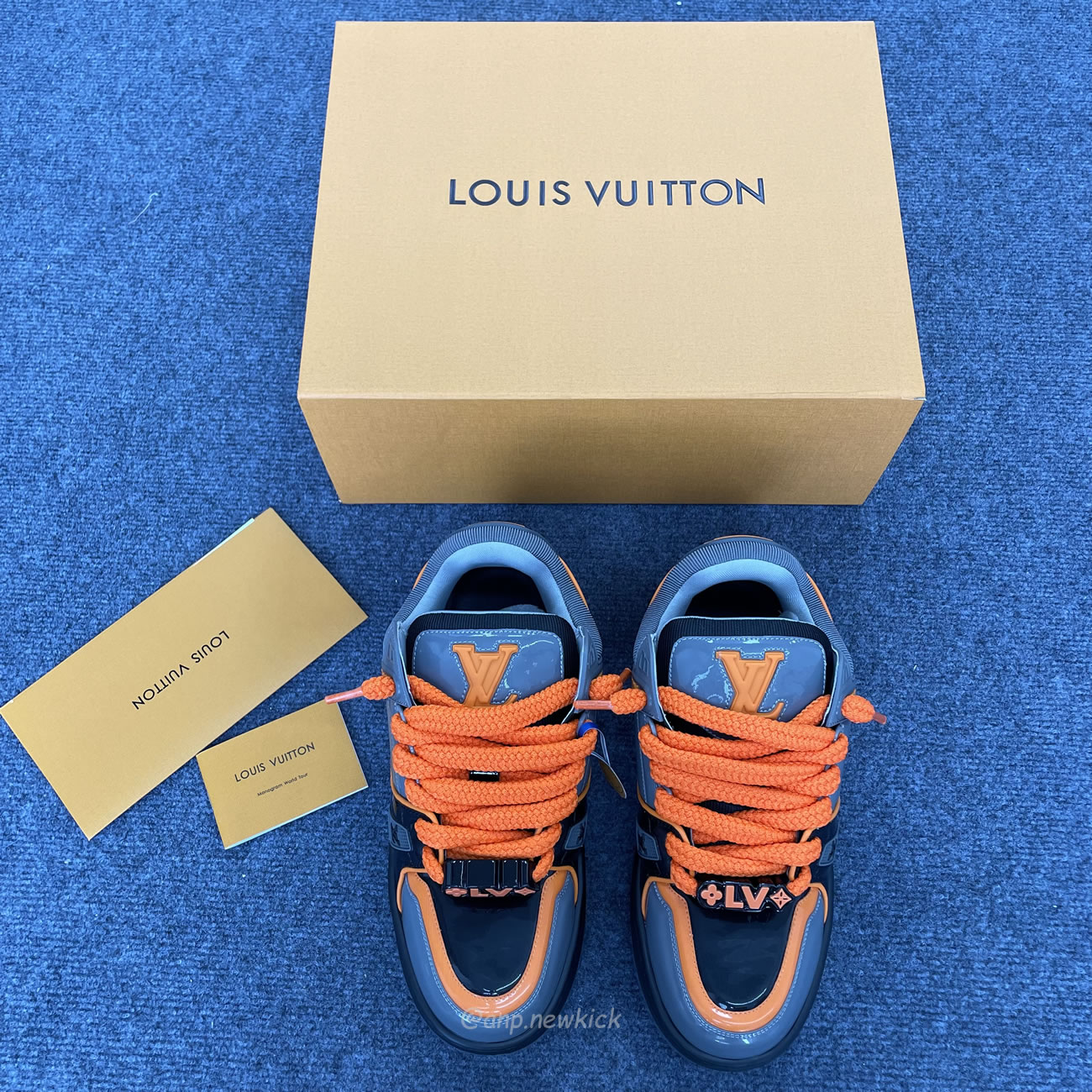 Louis Vuitton Lv Trainer Maxi Black Orange Monogram 1acf6i (9) - newkick.org