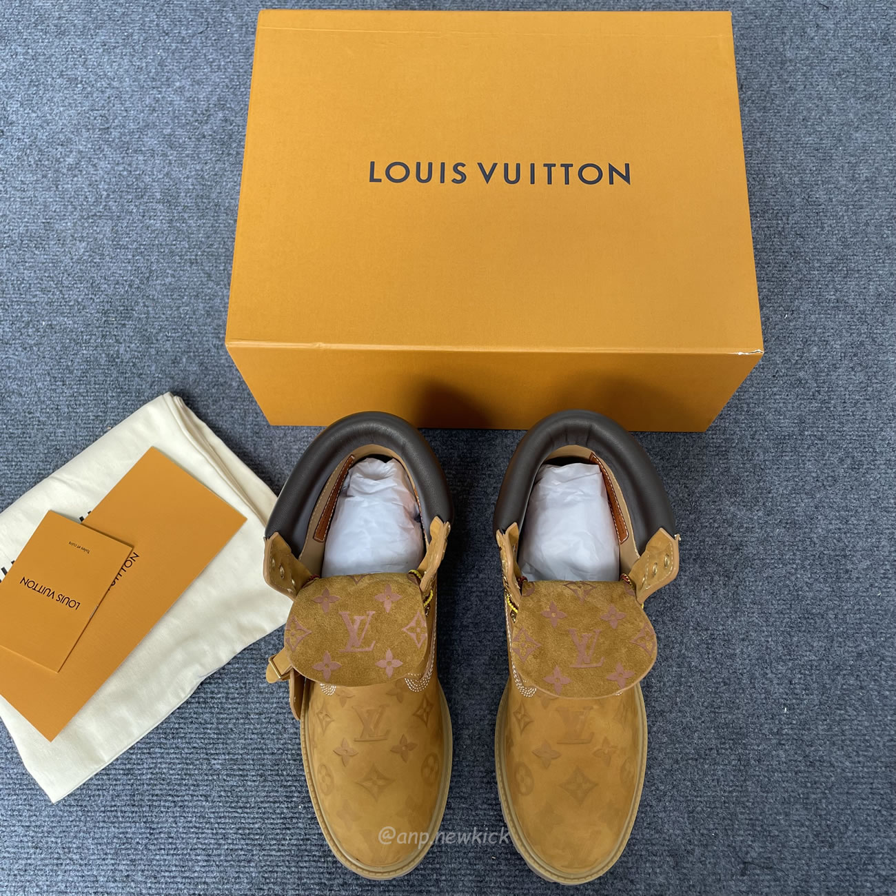 Louis Vuitton Timberland 6 Ankle Boot Wheat Monogram 1ad72x (17) - newkick.org