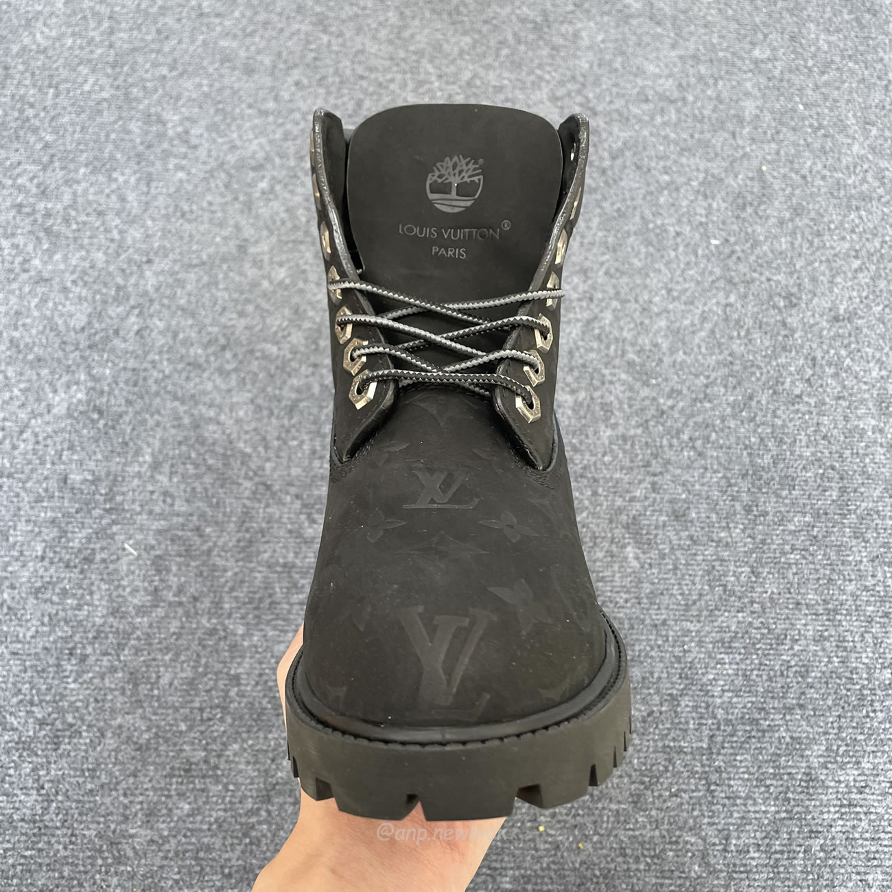 Louis Vuitton Timberland 6 Botín Ankle Boot Black Monogram 1ad73h (10) - newkick.org