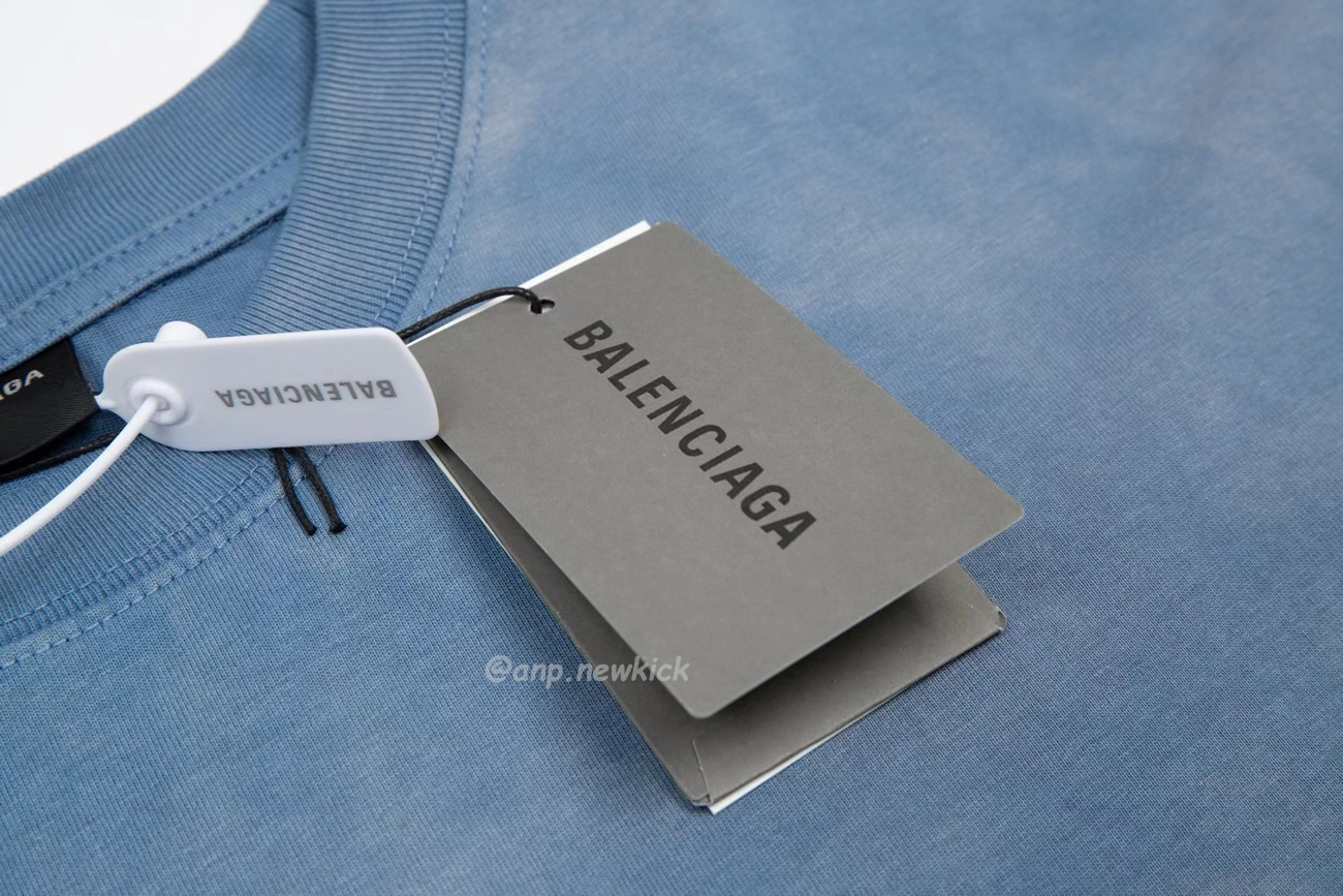 Balenciaga 24ss Letter Logo Printing Short Sleeve Retro T Shirt (8) - newkick.org