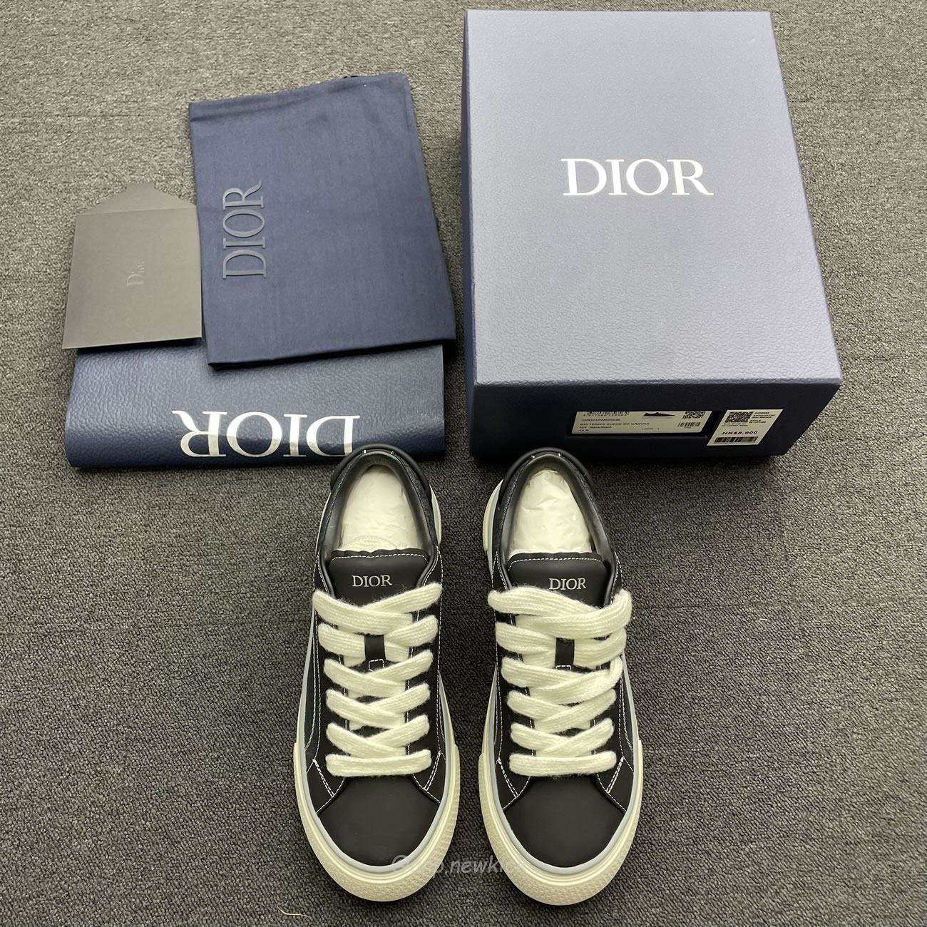 Dior B33 Sneaker Black Smooth Calfskin Oblique Jacquard 3sn303zwn55936 (7) - newkick.org