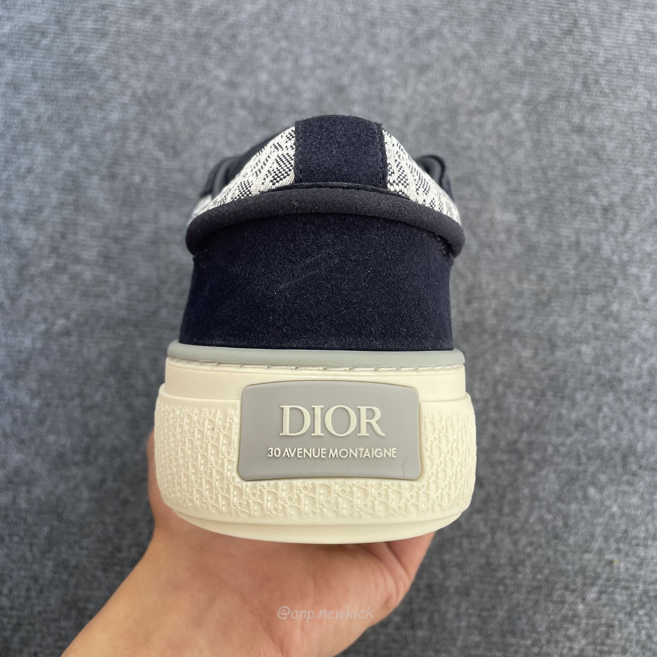 Dior B33 Sneaker Navy Blue Oblique Jacquard 3sn303zwn H559 (8) - newkick.org